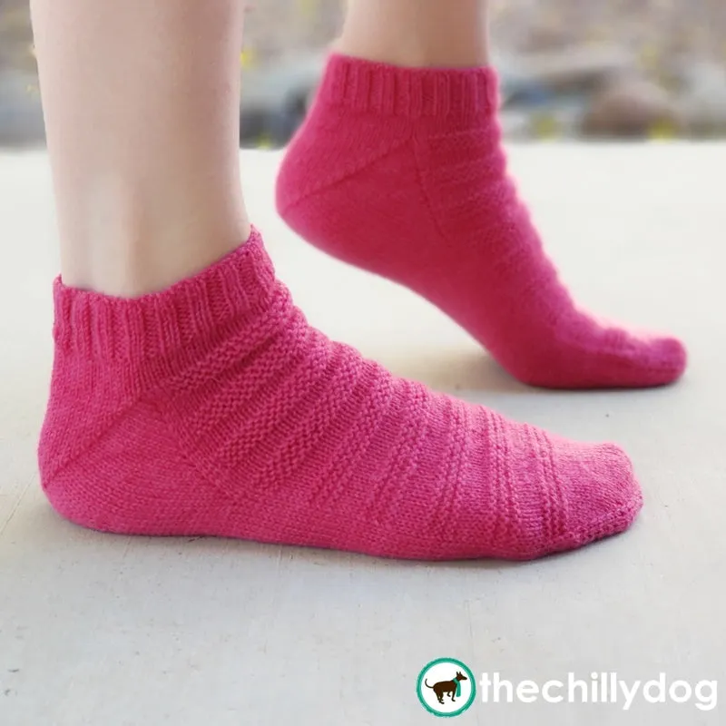 Ready, Set, Go Socks (Toe-Up): Knitting Pattern PDF