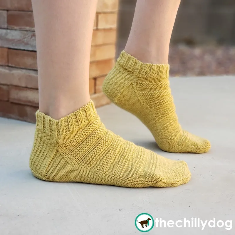 Ready, Set, Go Socks (Top-Down): Knitting Pattern PDF