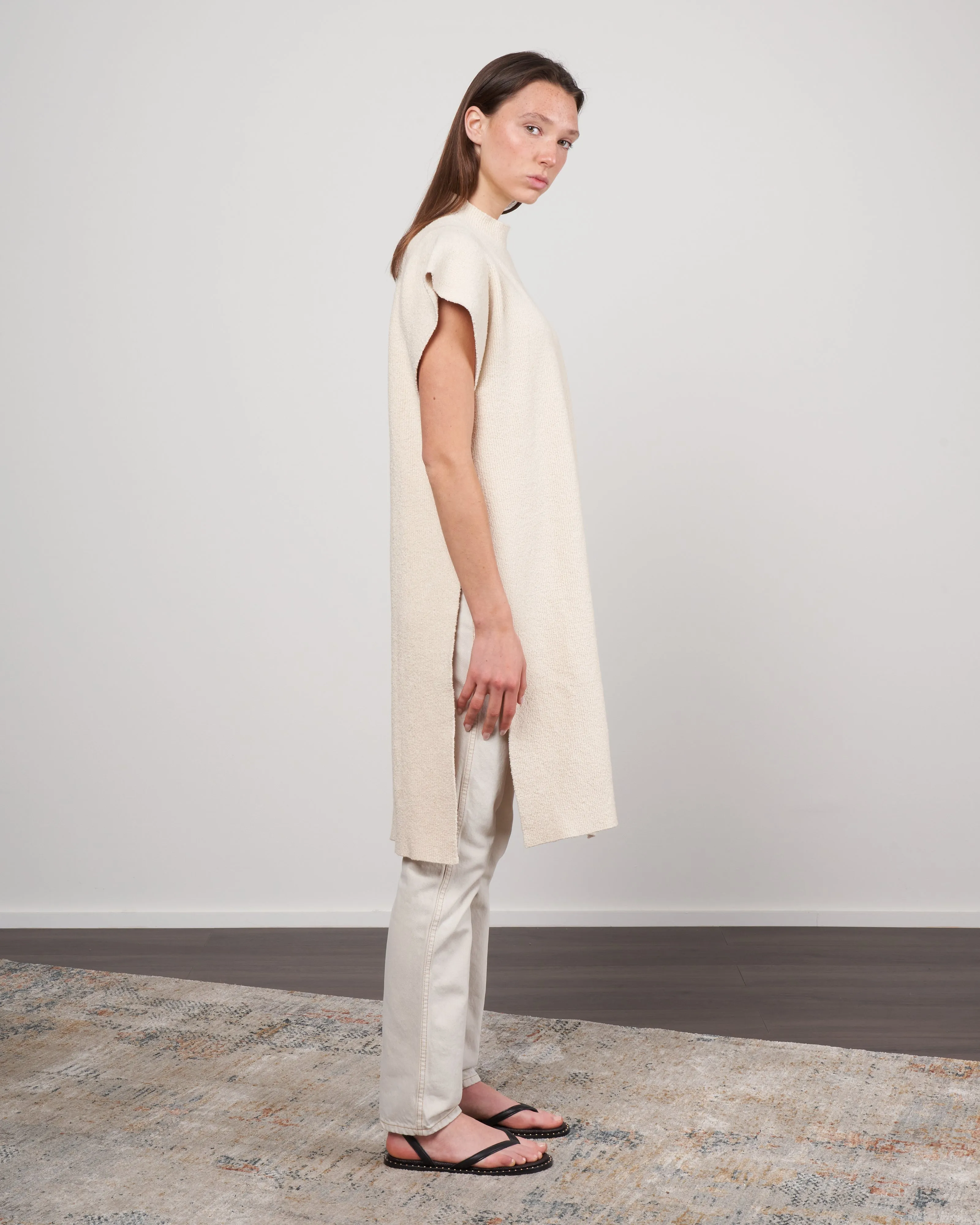rib tabard - natural