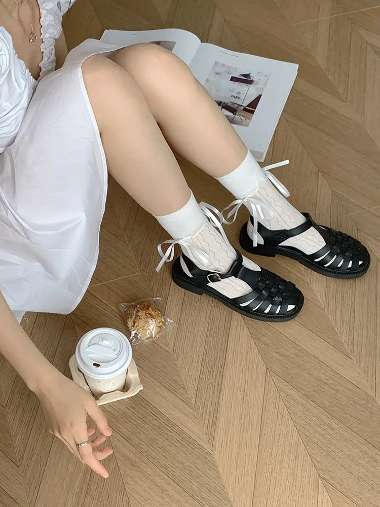 Ribbon Charm Knit Socks