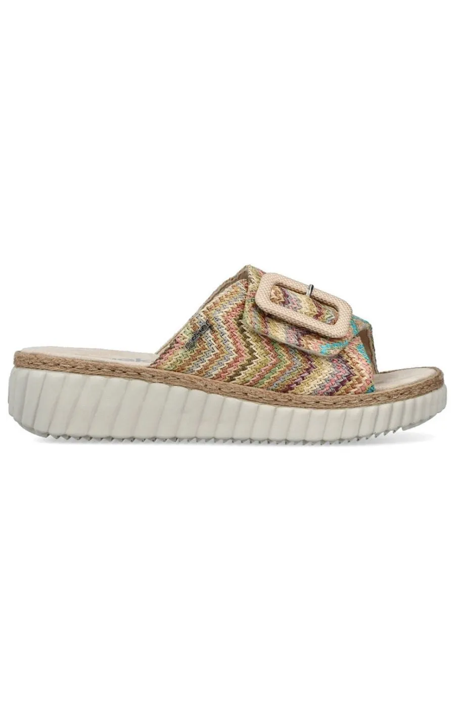 Rieker Braided Mule in Multicolour