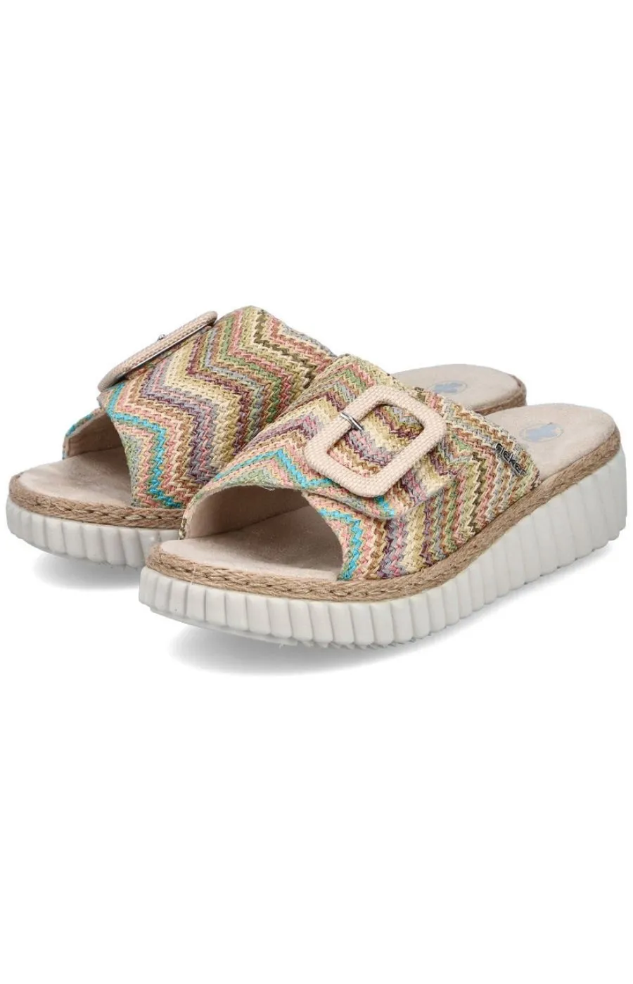 Rieker Braided Mule in Multicolour
