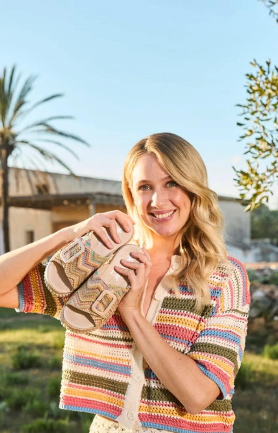 Rieker Braided Mule in Multicolour