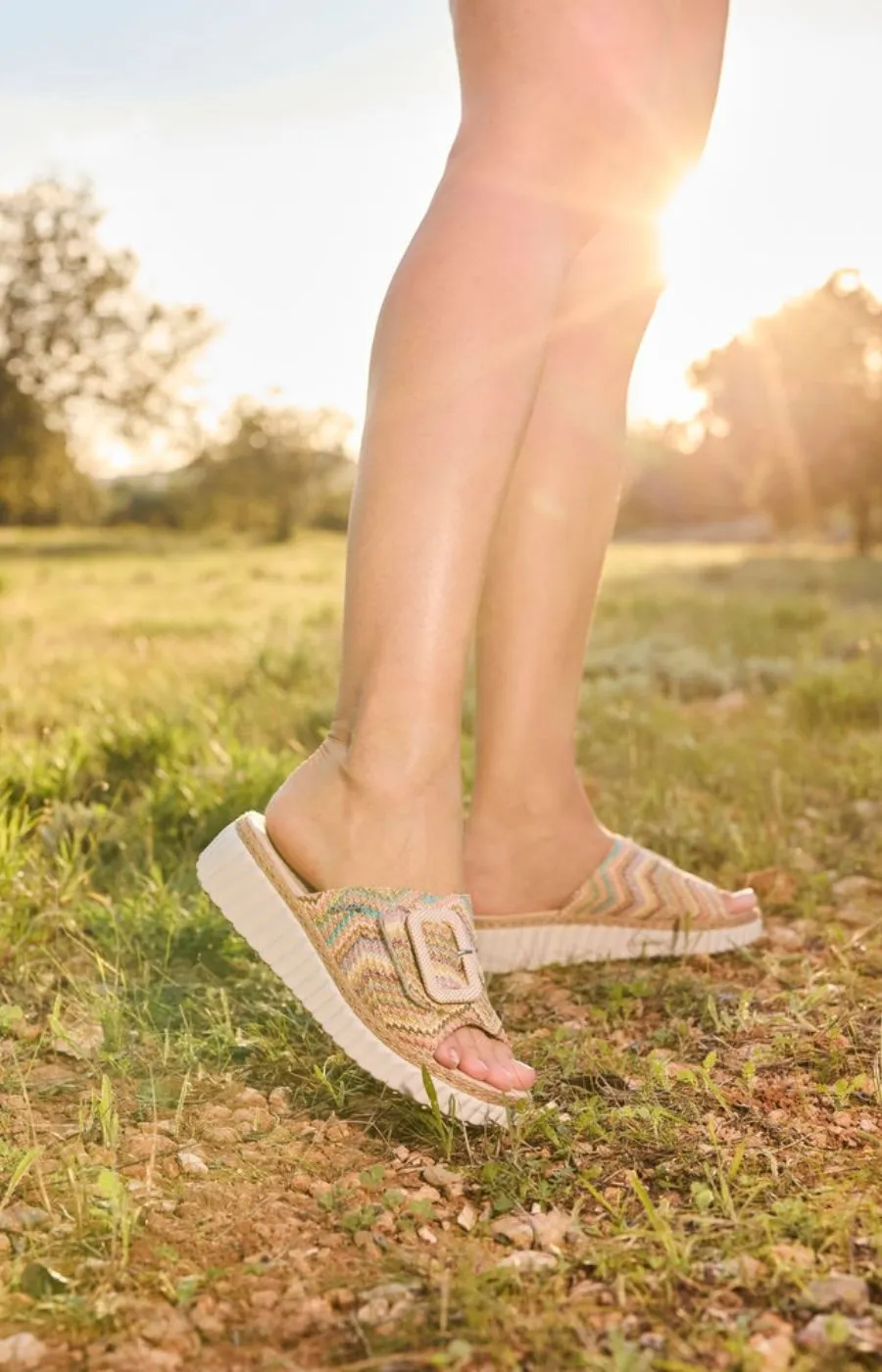Rieker Braided Mule in Multicolour