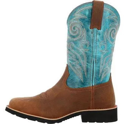Rocky Men's Monocrepe 12" Square Toe WP Western Classic - Brown- RKW0441
