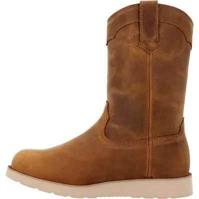 Rocky Men's Monocrepe Wedge 11" Soft Toe WP Work Boot- Crazy Horse- RKK0473