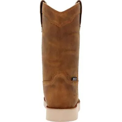 Rocky Men's Monocrepe Wedge 11" Soft Toe WP Work Boot- Crazy Horse- RKK0473