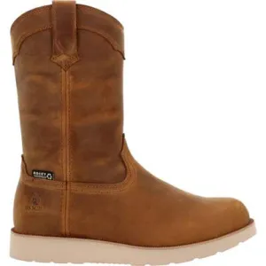 Rocky Men's Monocrepe Wedge 11" Soft Toe WP Work Boot- Crazy Horse- RKK0473