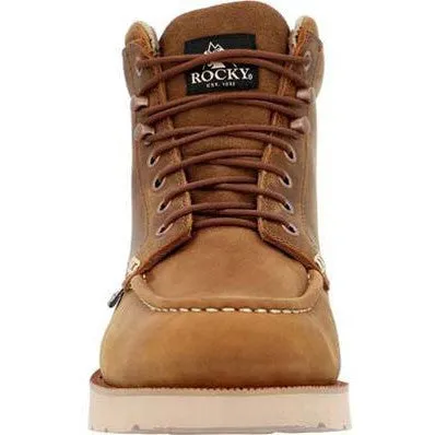 Rocky Men's Monocrepe Wedge 6" Soft Toe WP Work Boot -Horse- RKK0470