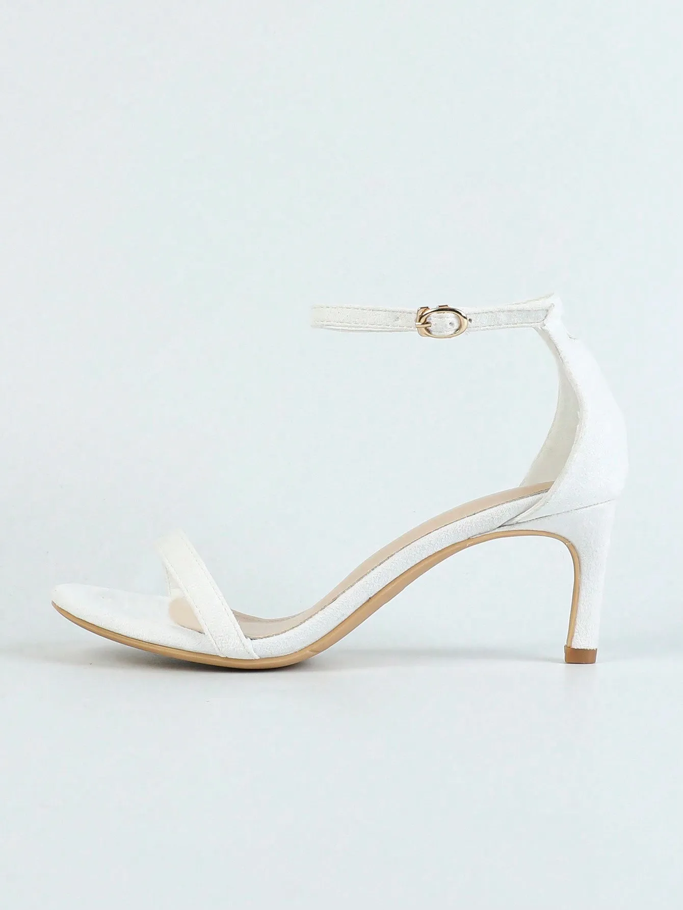 Round Open Toe Ankle Strap High Heel Sandals