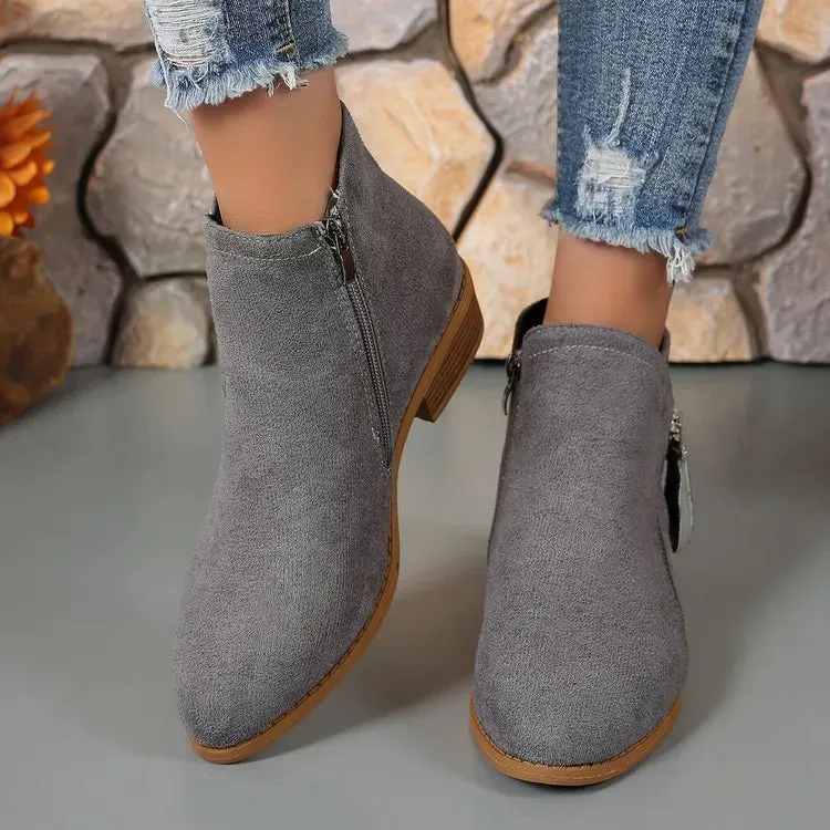 Round Toe Platform Boots