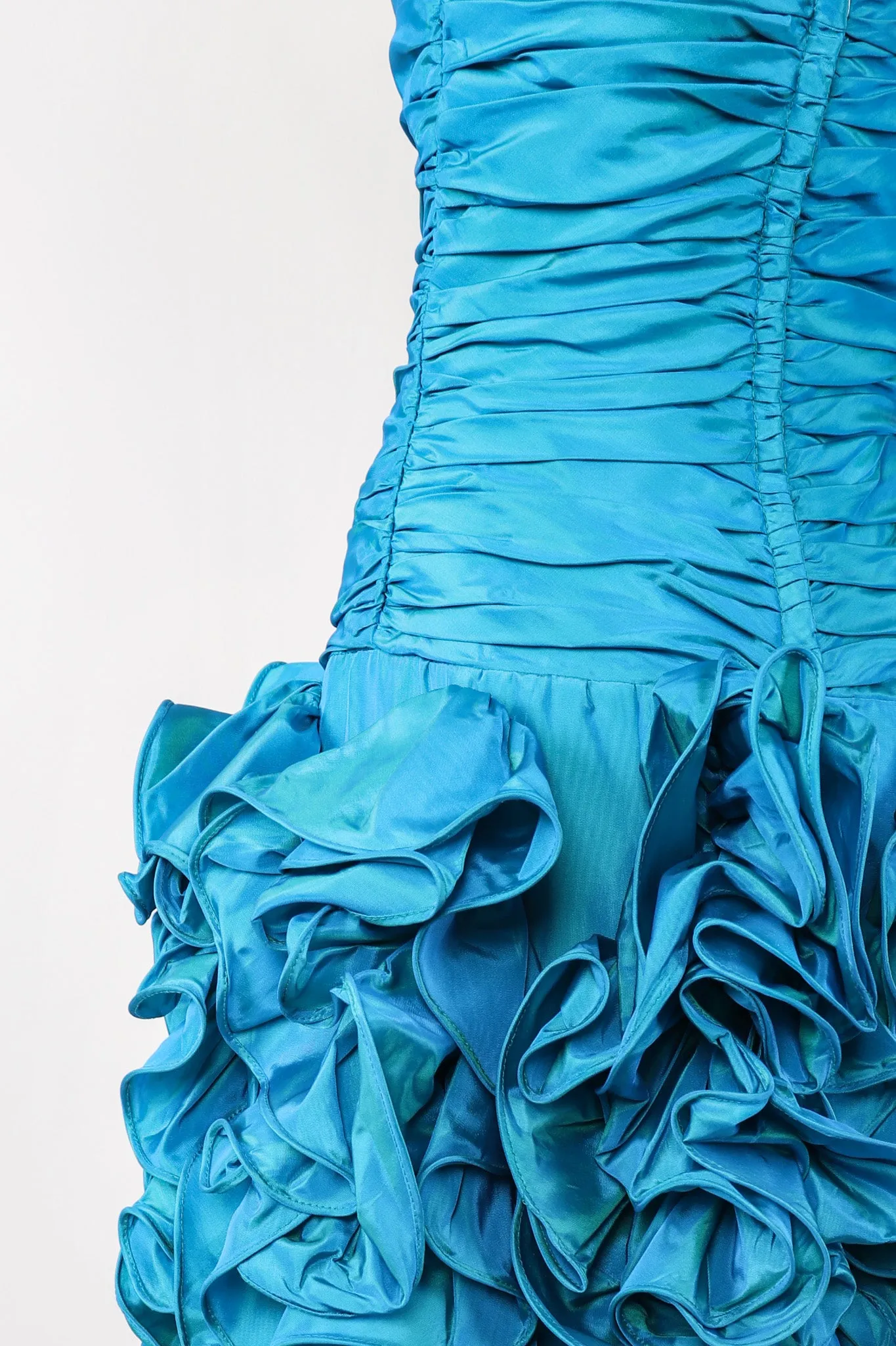 Ruffle Ruched Cocktail Dress