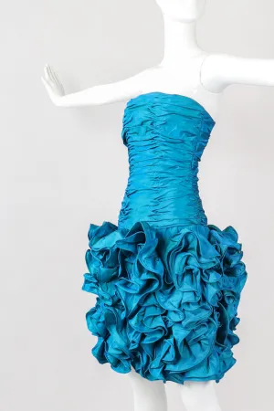 Ruffle Ruched Cocktail Dress