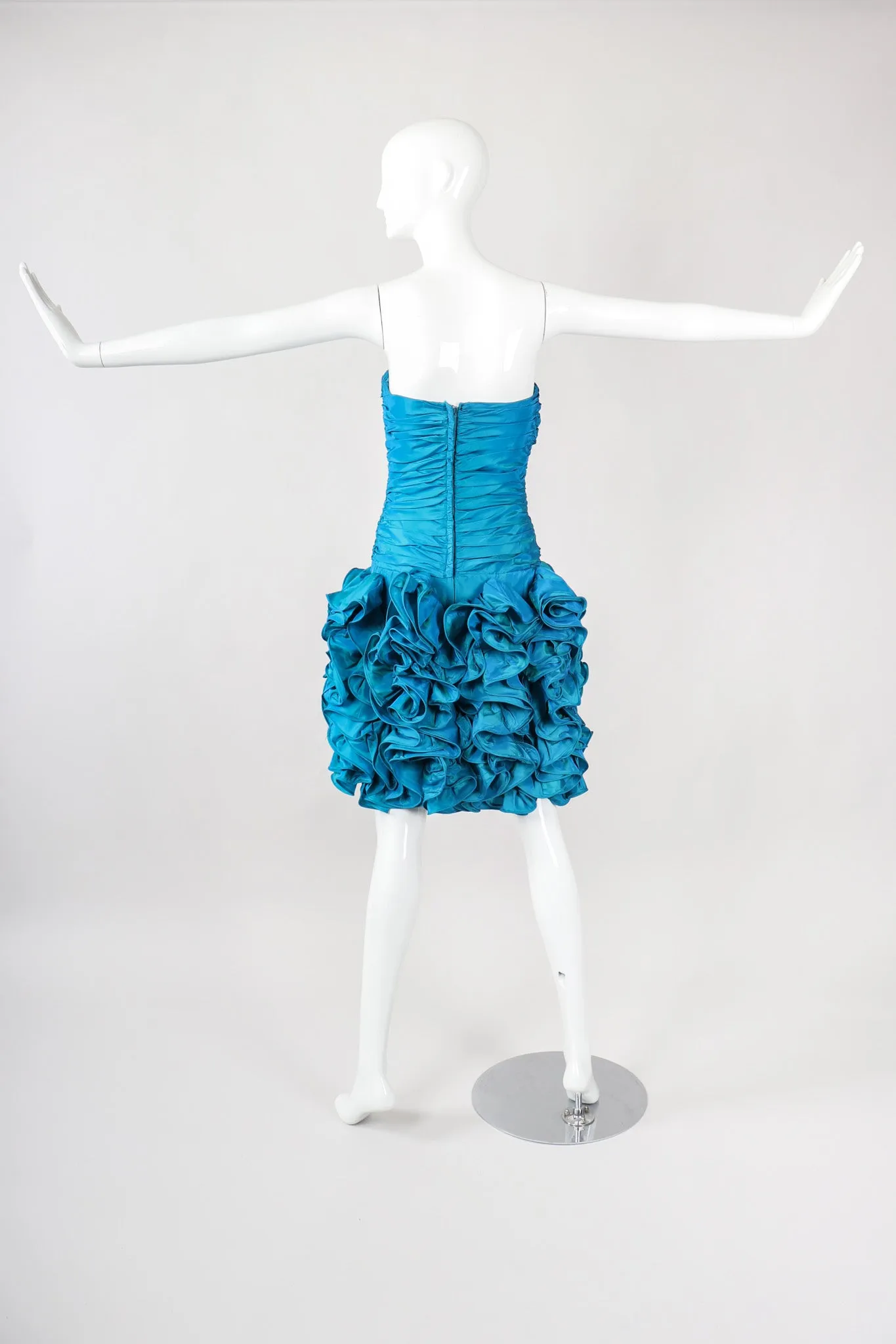 Ruffle Ruched Cocktail Dress