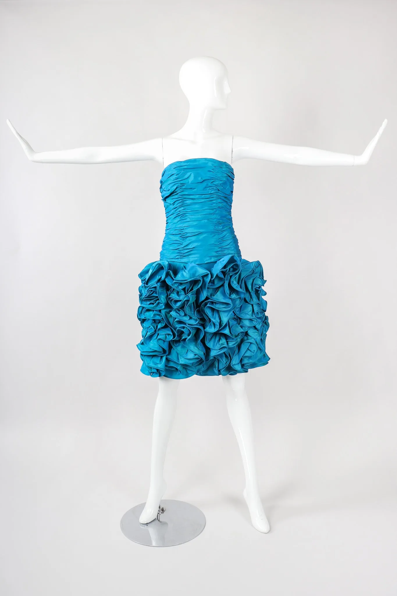 Ruffle Ruched Cocktail Dress