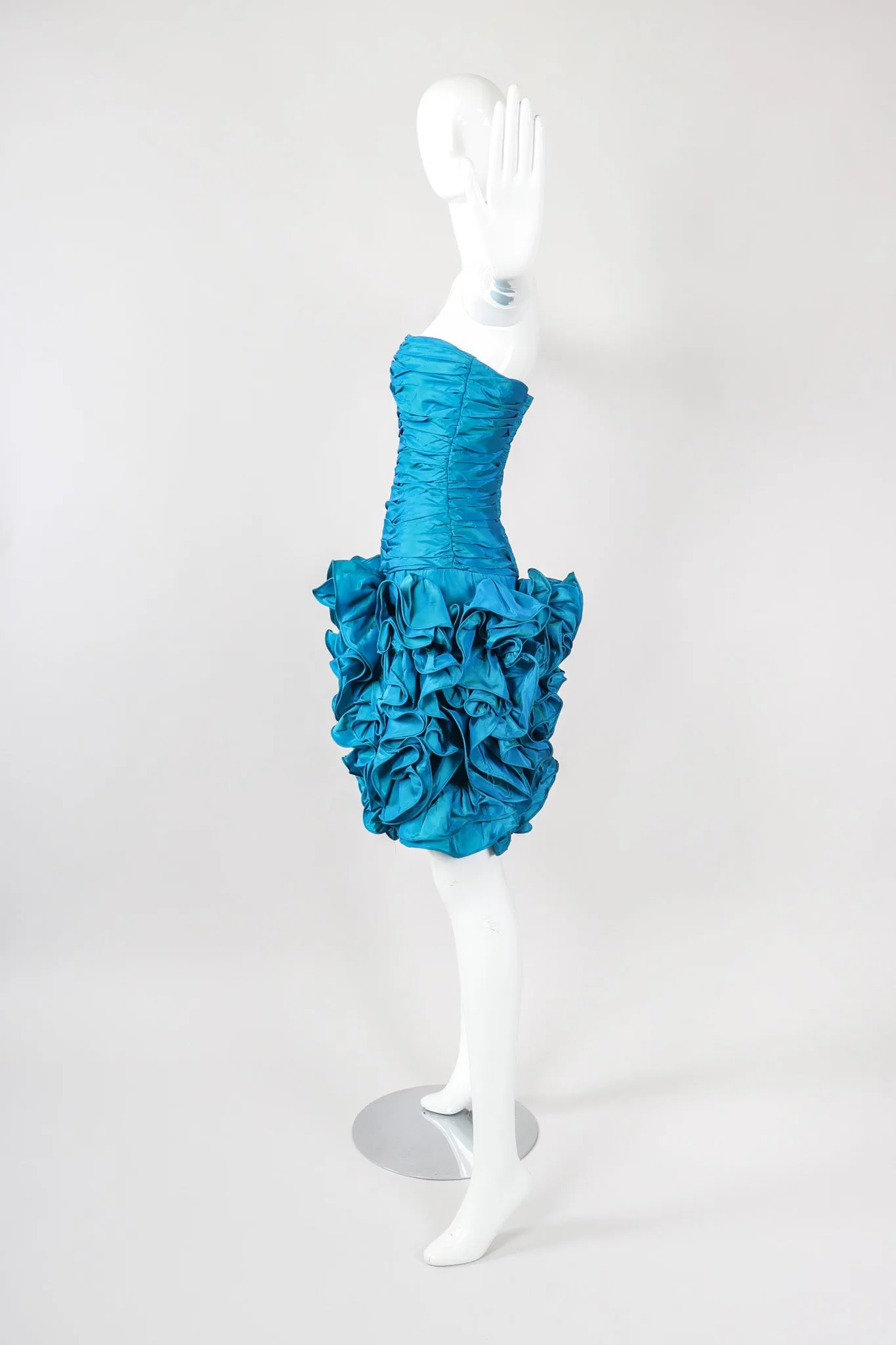 Ruffle Ruched Cocktail Dress
