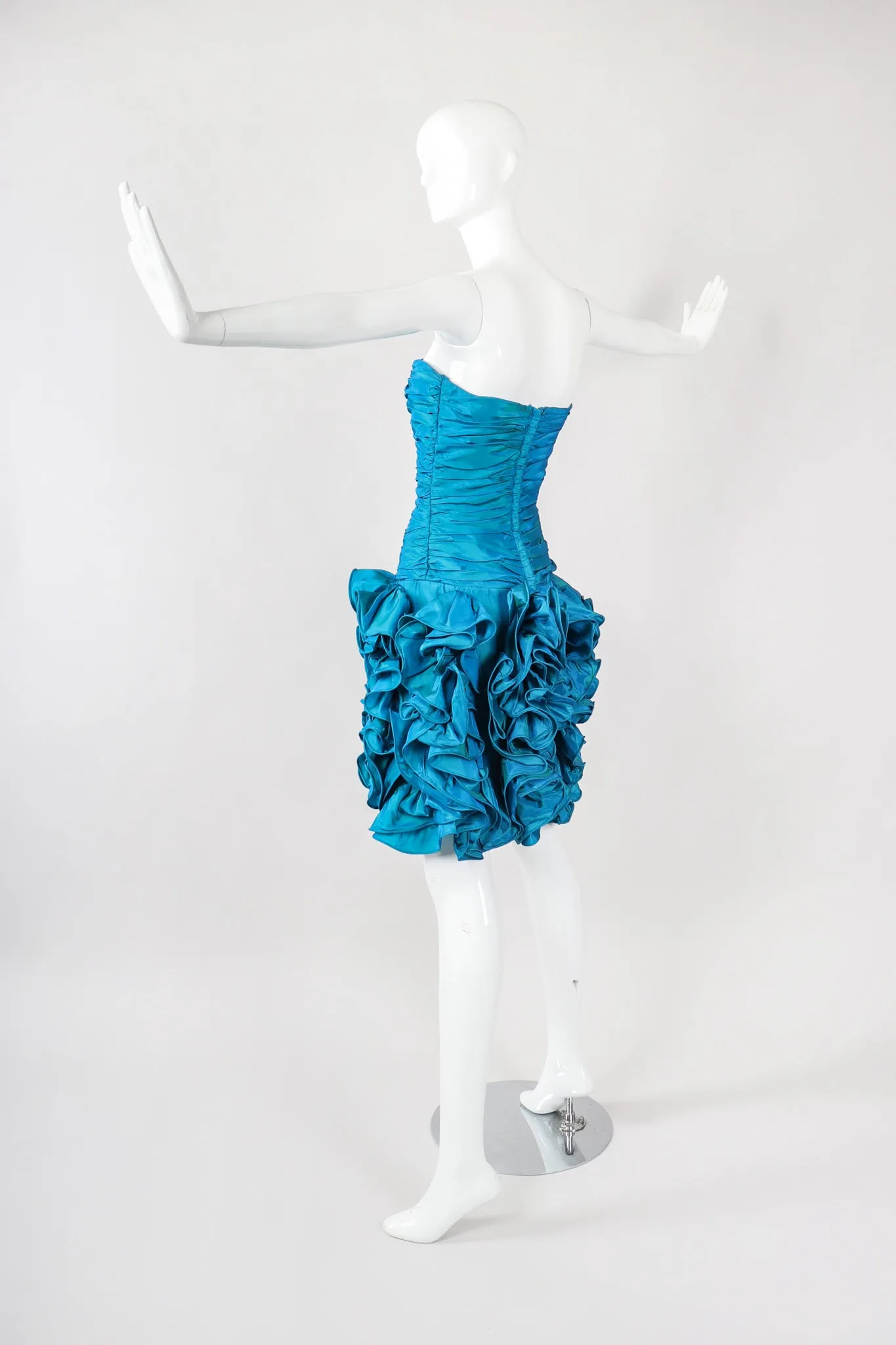Ruffle Ruched Cocktail Dress
