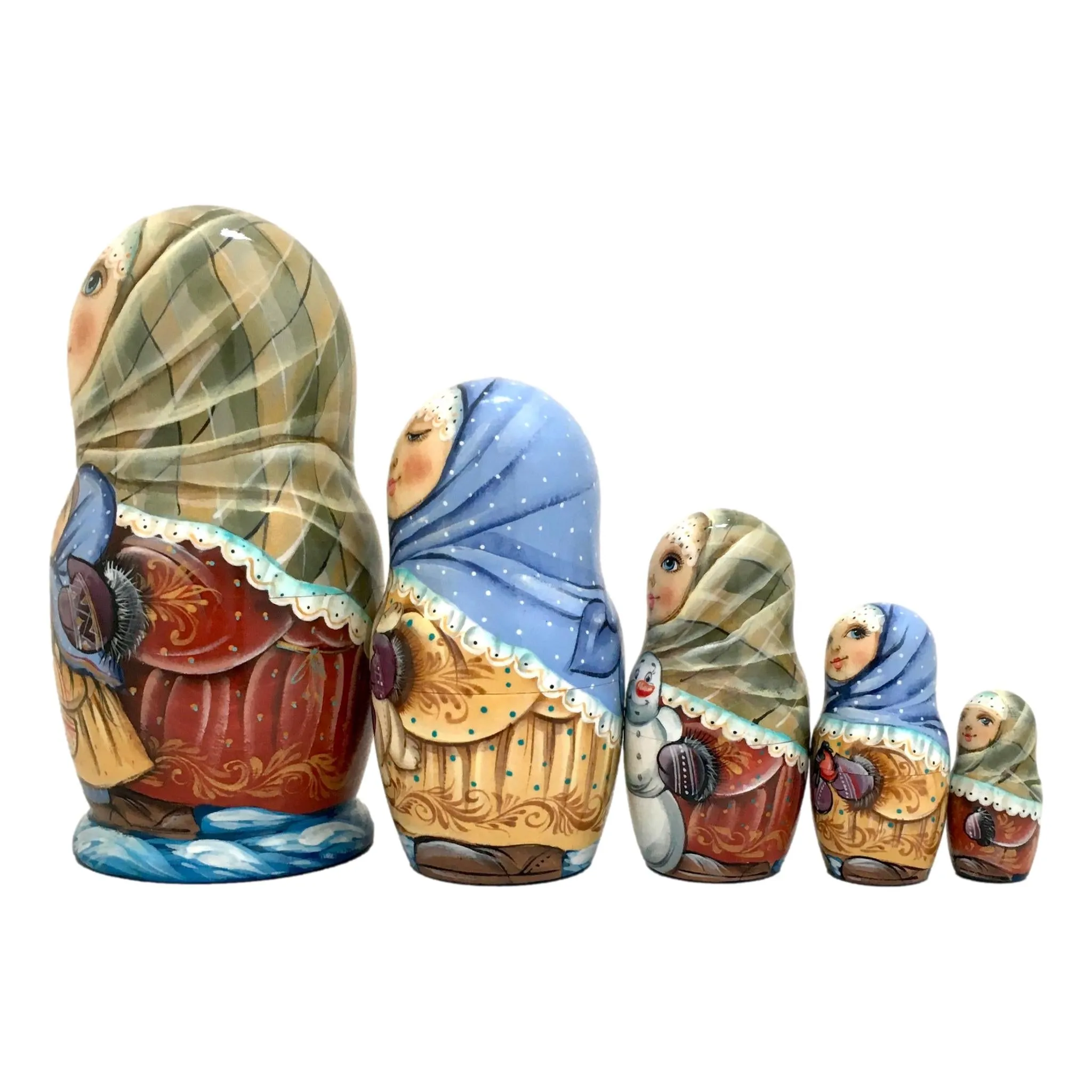 Russian Country Girls Nesting Dolls for Kids