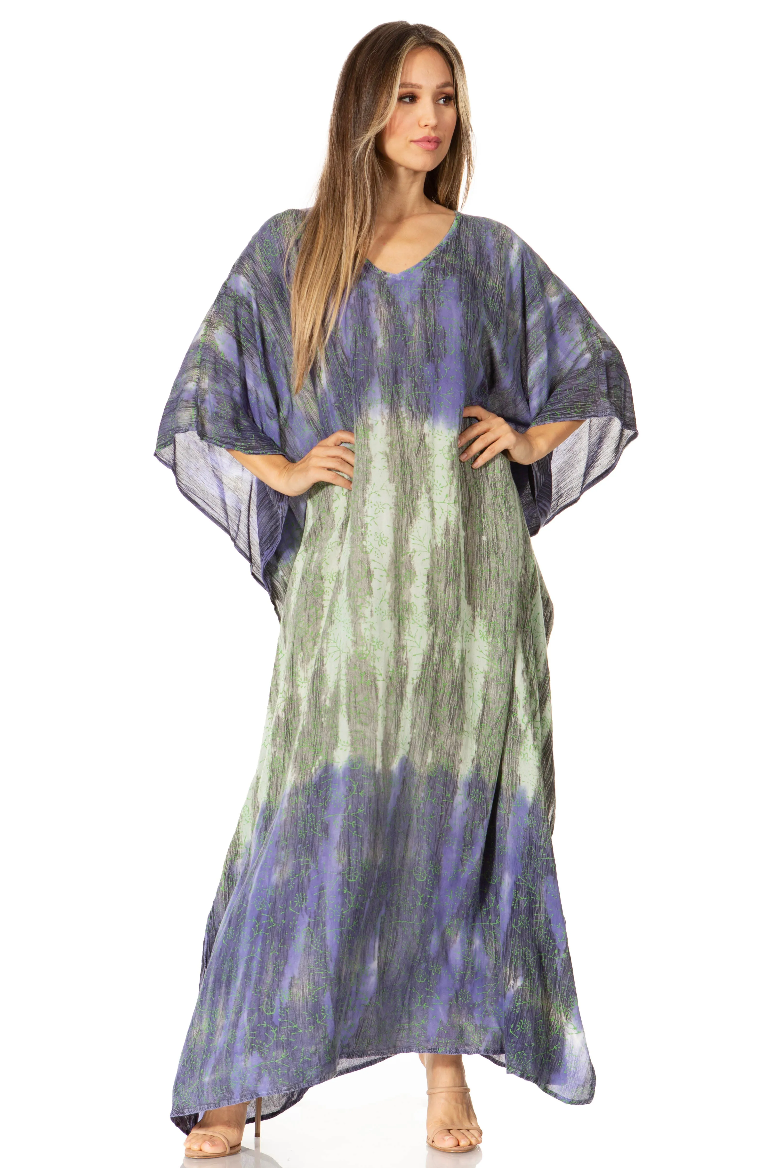 Sakkas Tacy Women's Boho Summer Maxi Dress for Casual or Lounge Wear