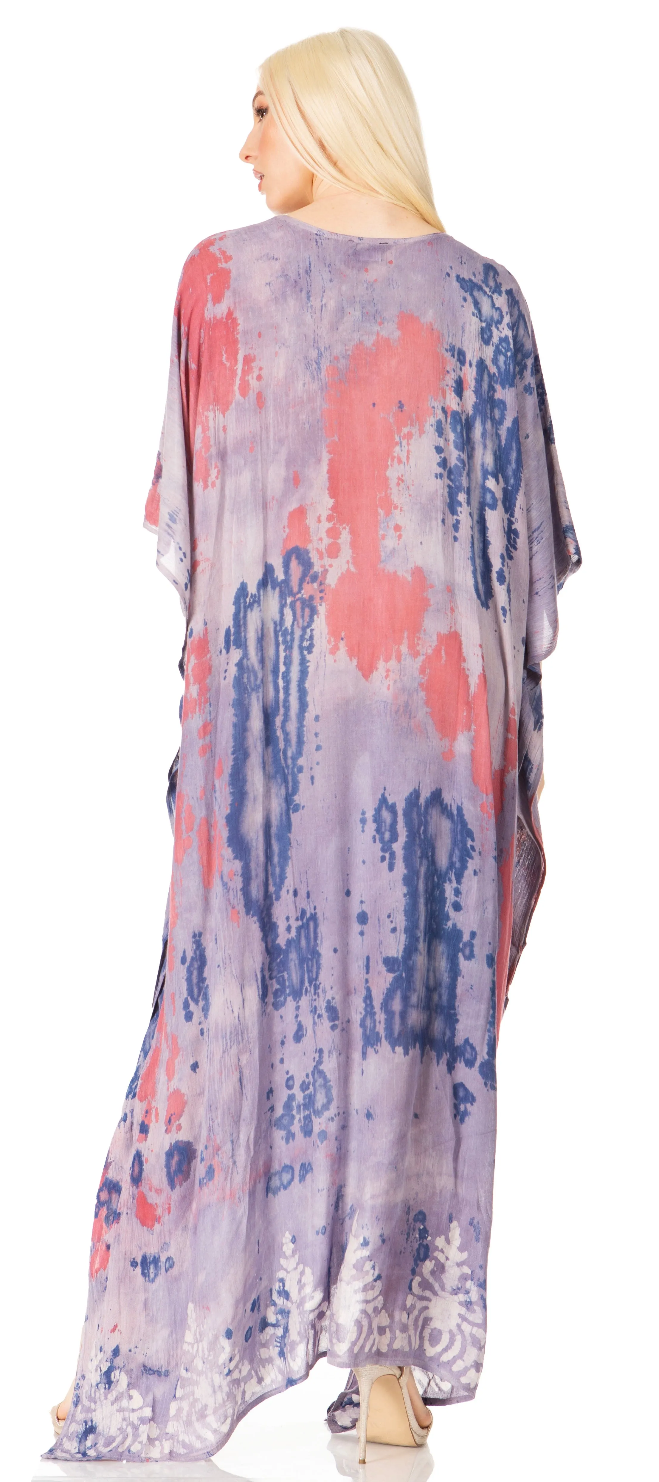 Sakkas Tacy Women's Boho Summer Maxi Dress for Casual or Lounge Wear