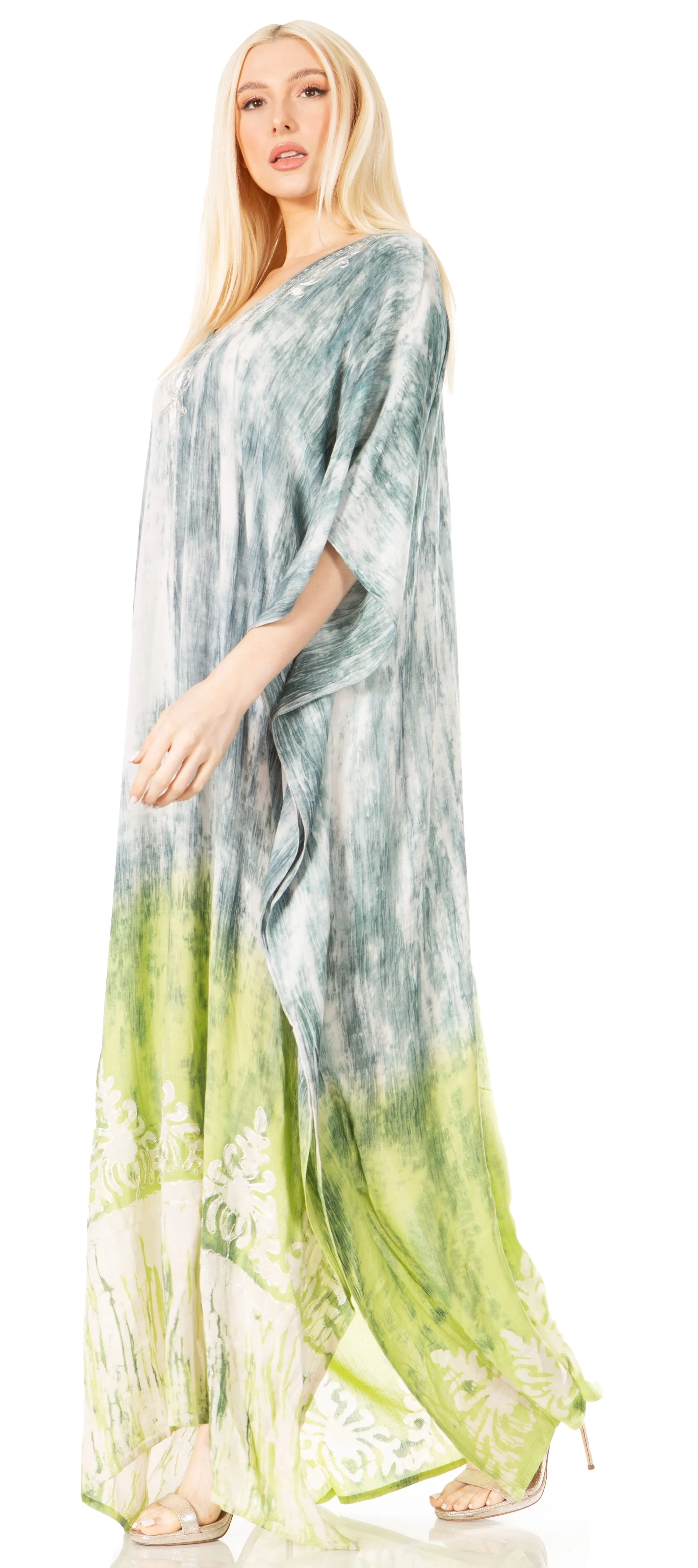 Sakkas Tacy Women's Boho Summer Maxi Dress for Casual or Lounge Wear