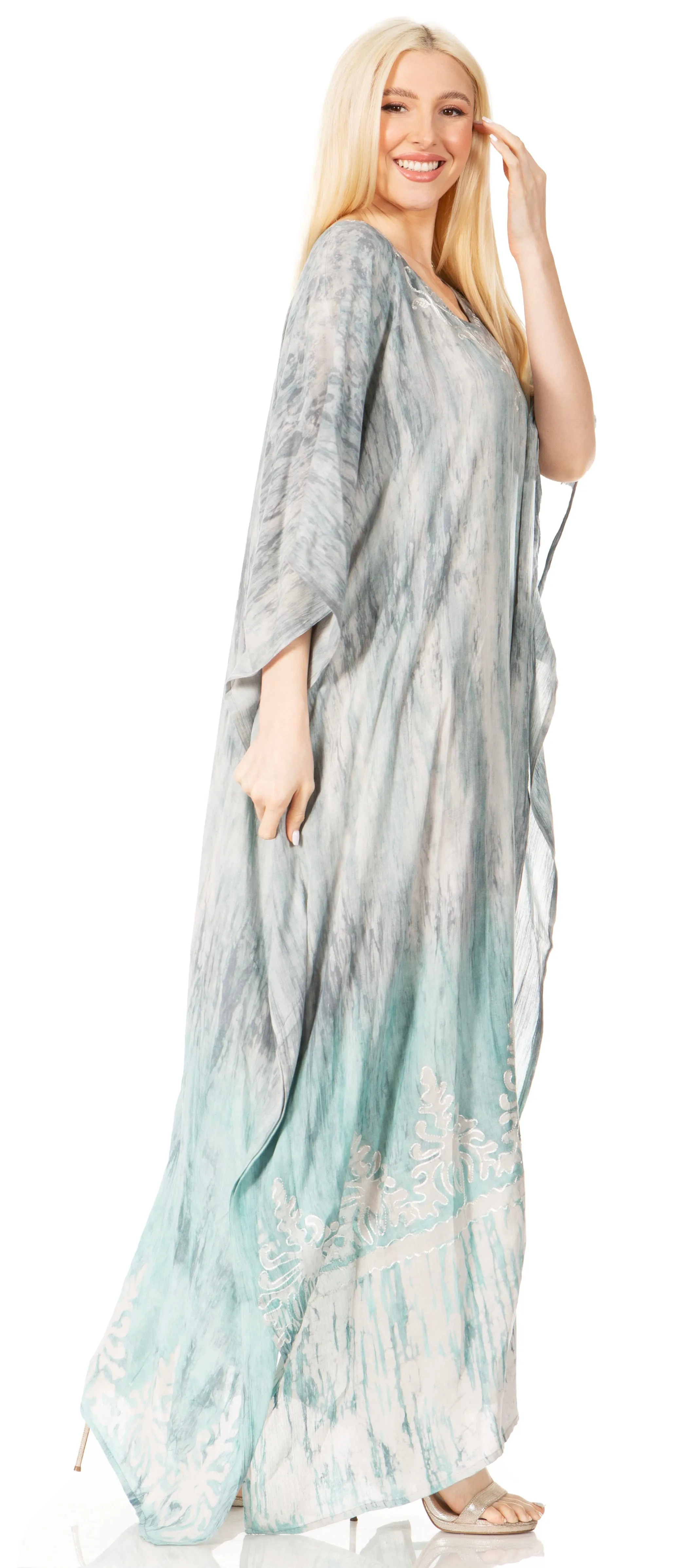 Sakkas Tacy Women's Boho Summer Maxi Dress for Casual or Lounge Wear