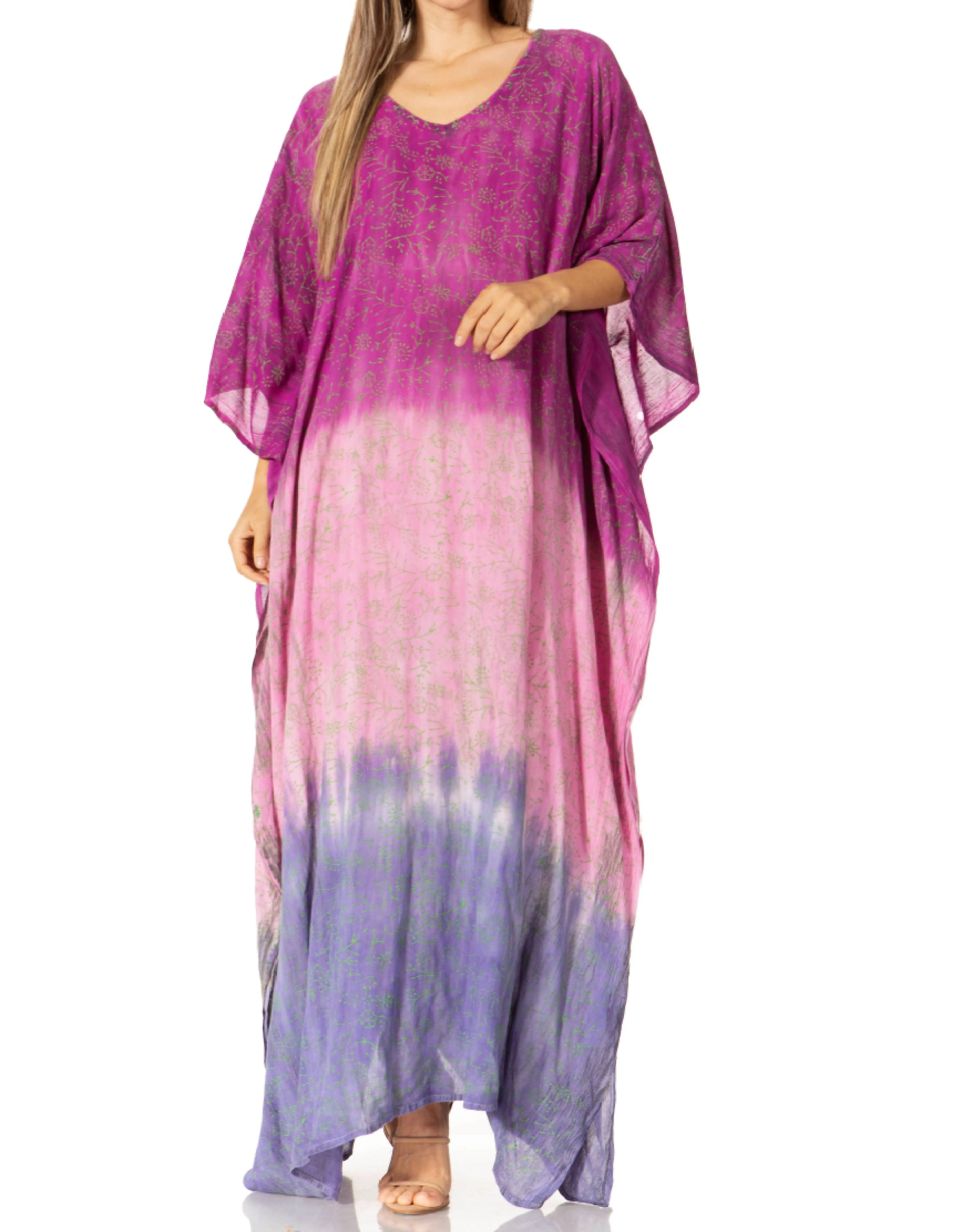 Sakkas Tacy Women's Boho Summer Maxi Dress for Casual or Lounge Wear