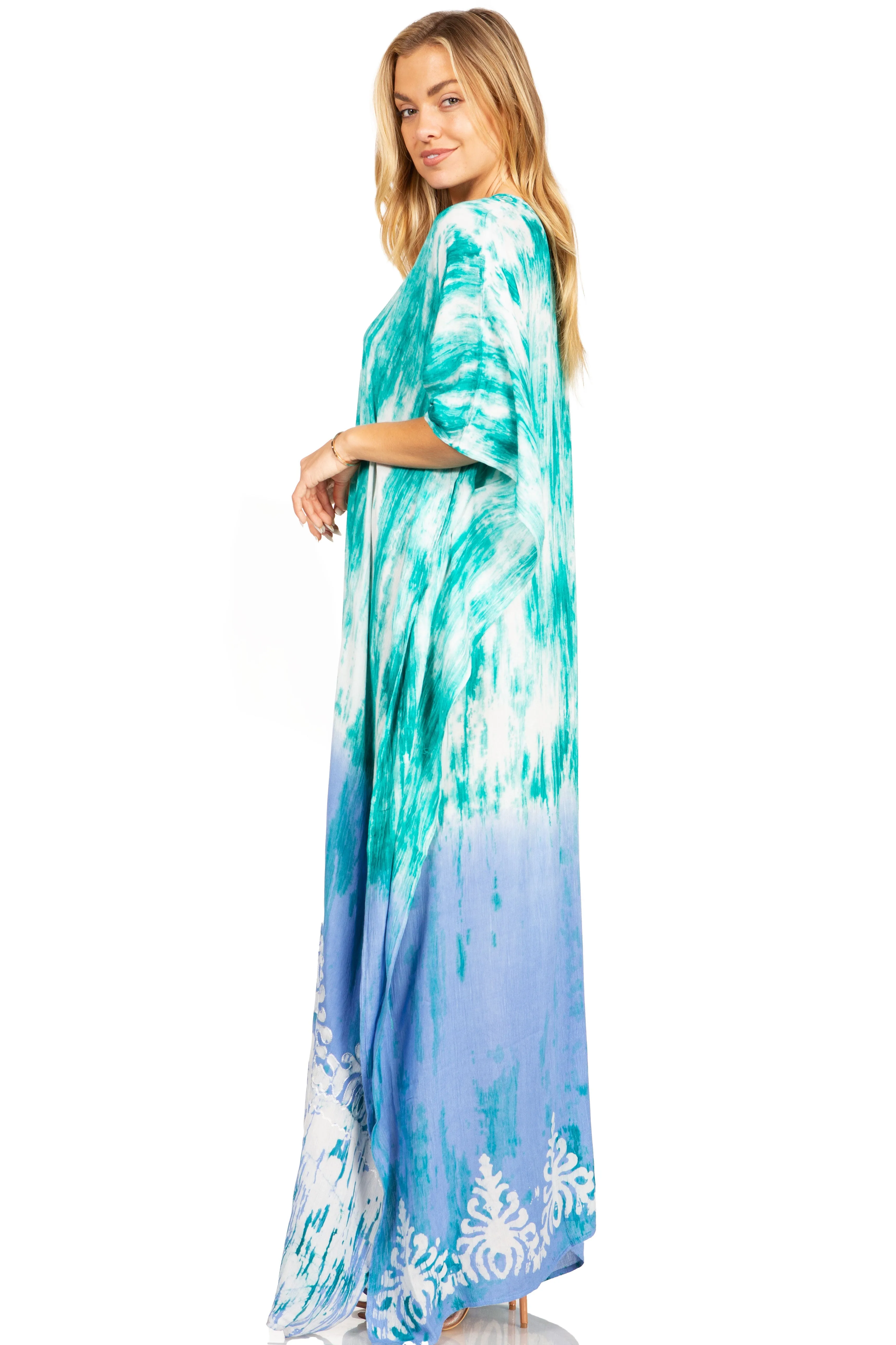 Sakkas Tacy Women's Boho Summer Maxi Dress for Casual or Lounge Wear