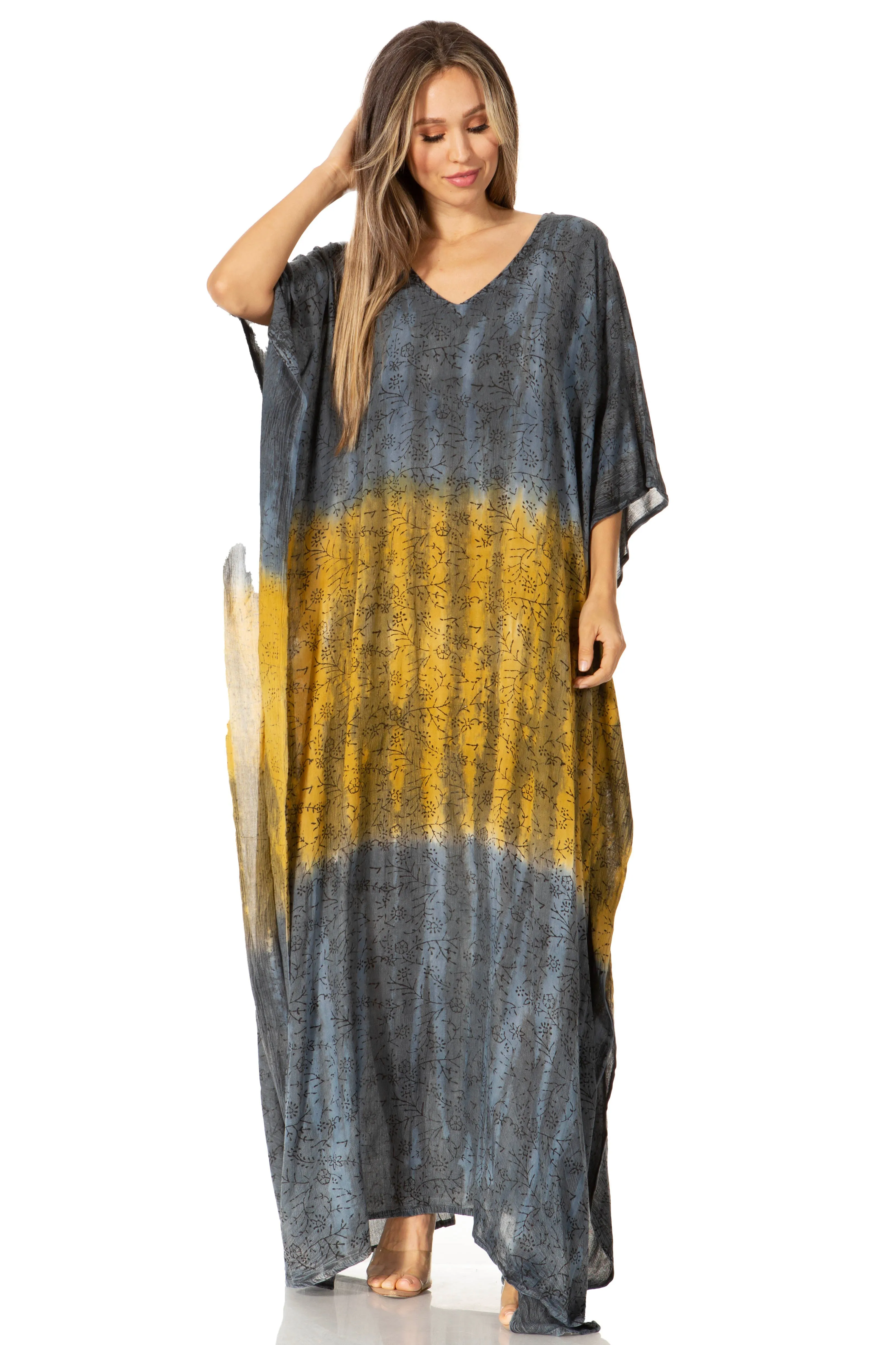 Sakkas Tacy Women's Boho Summer Maxi Dress for Casual or Lounge Wear
