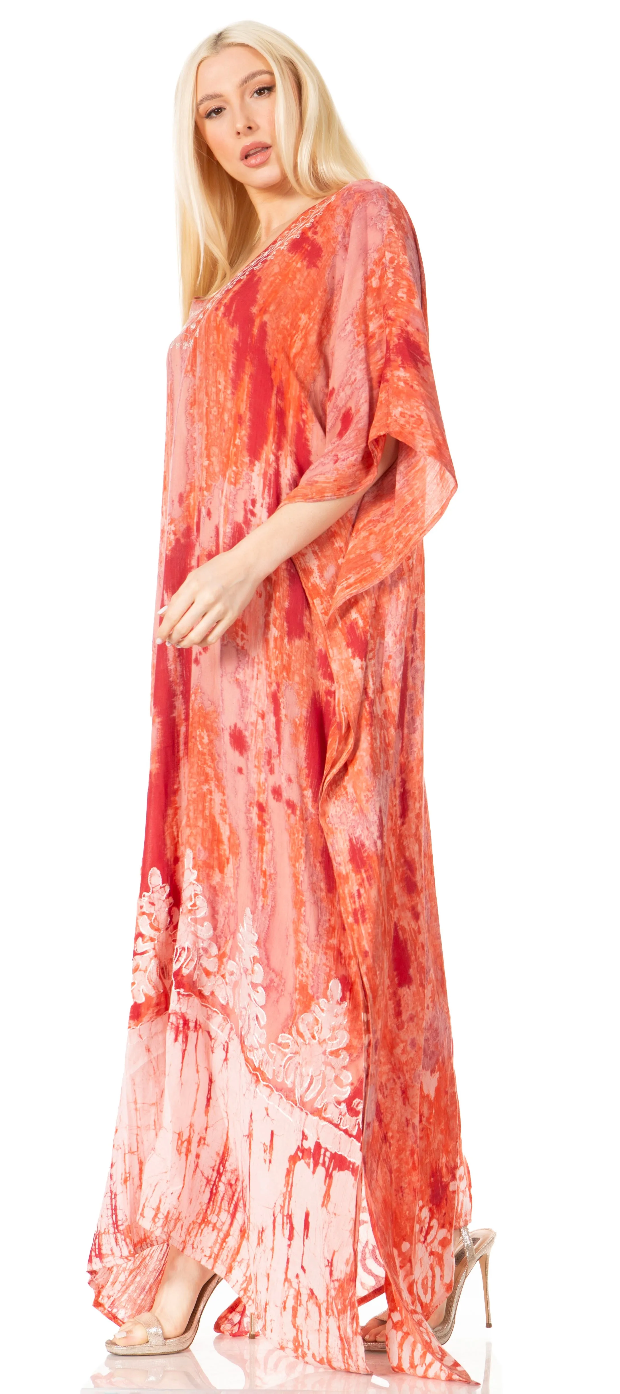 Sakkas Tacy Women's Boho Summer Maxi Dress for Casual or Lounge Wear