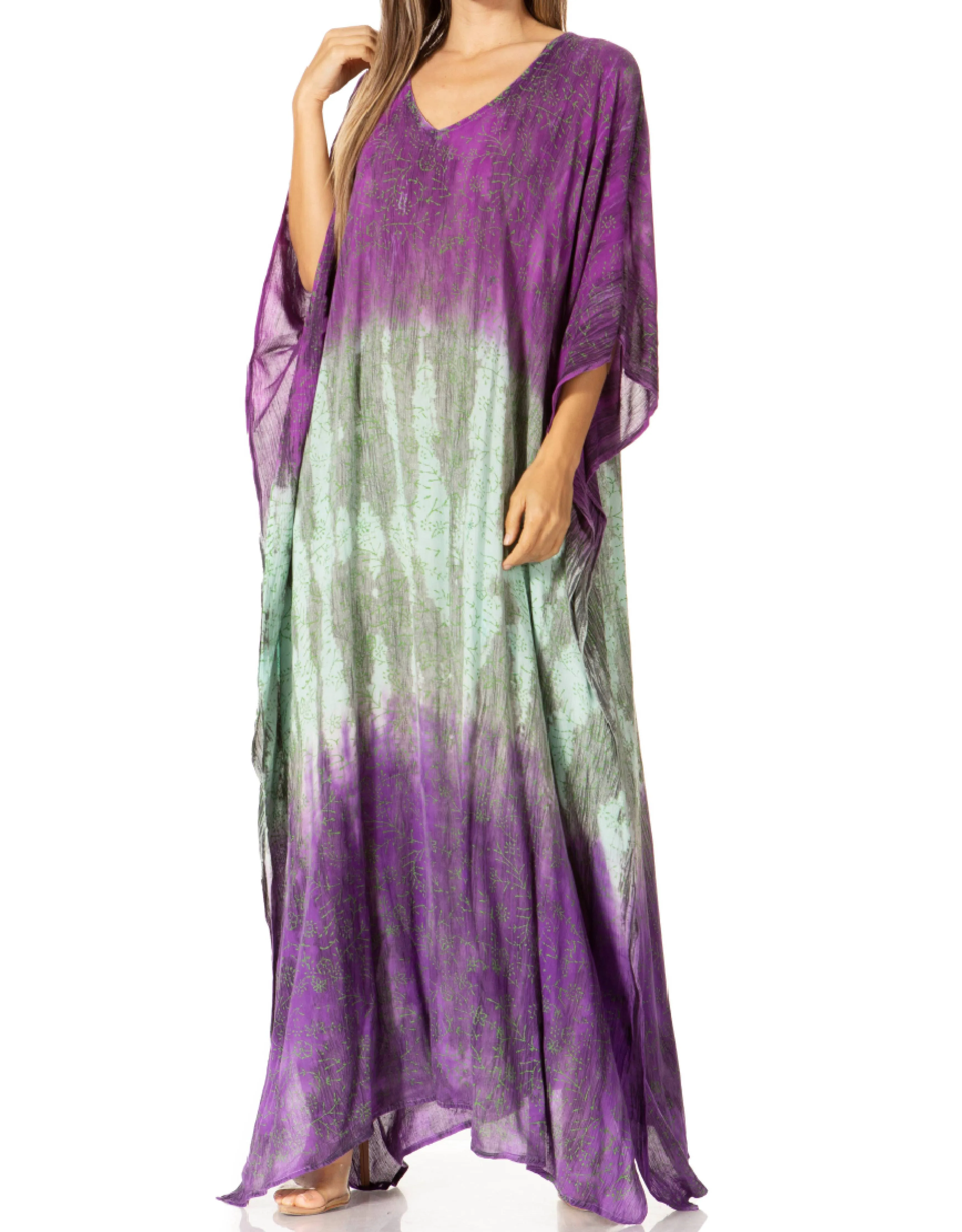 Sakkas Tacy Women's Boho Summer Maxi Dress for Casual or Lounge Wear