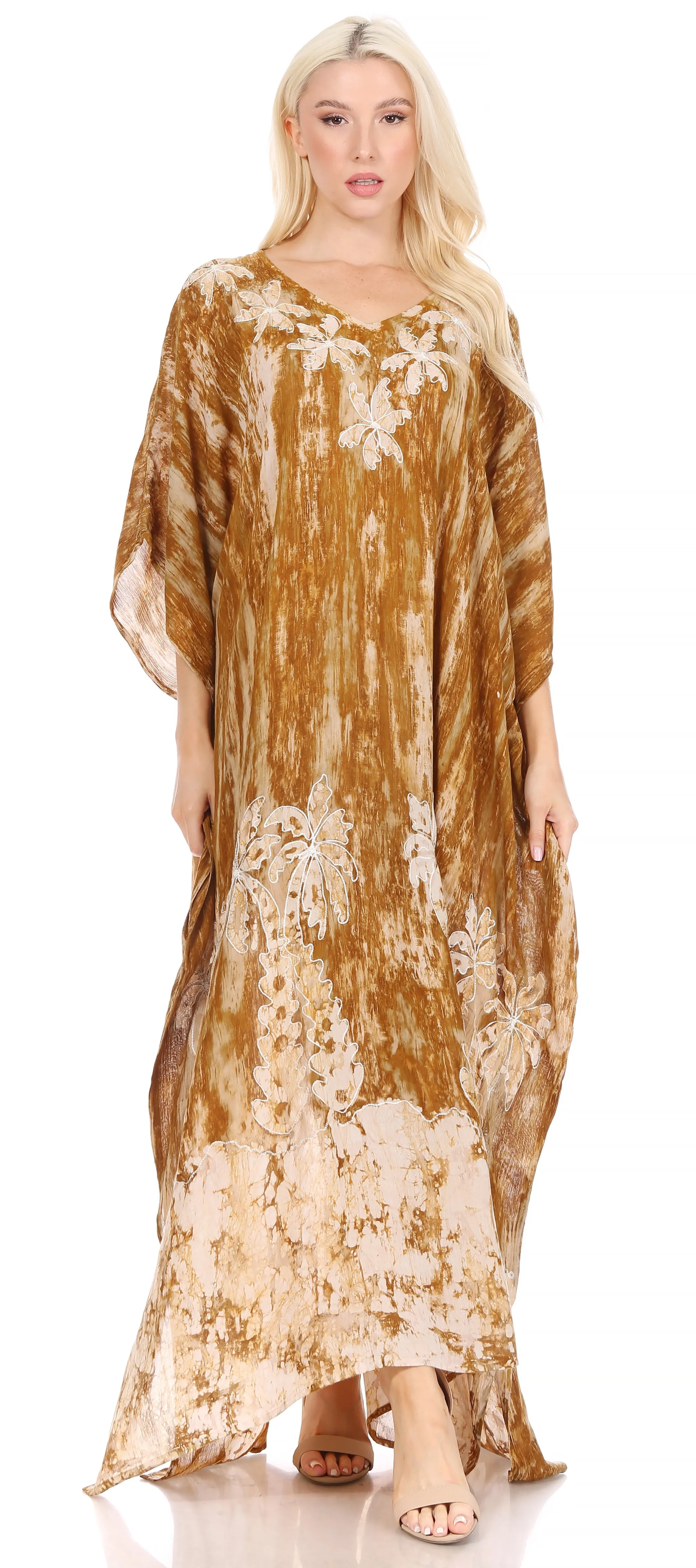 Sakkas Tacy Women's Boho Summer Maxi Dress for Casual or Lounge Wear