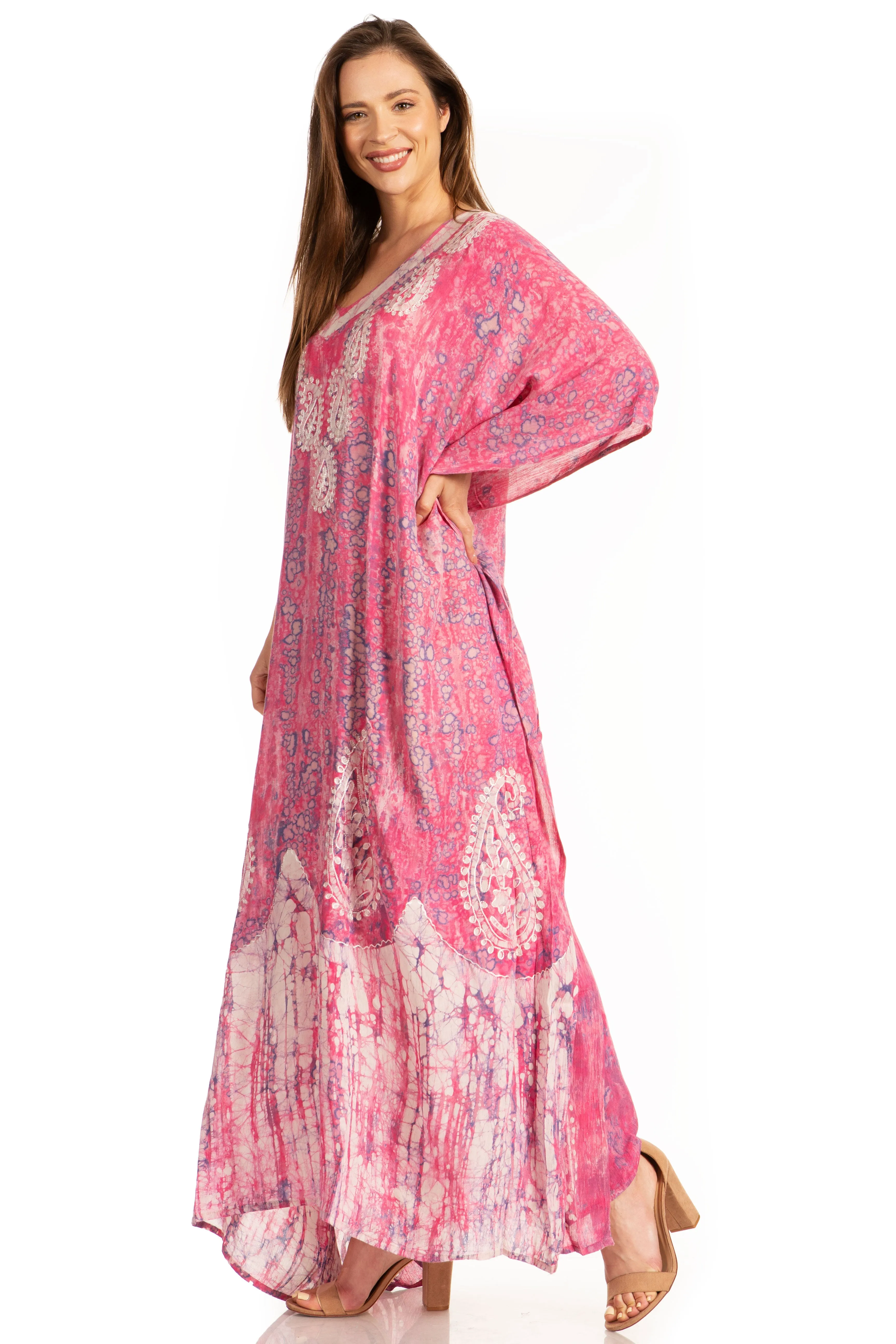 Sakkas Tacy Women's Boho Summer Maxi Dress for Casual or Lounge Wear