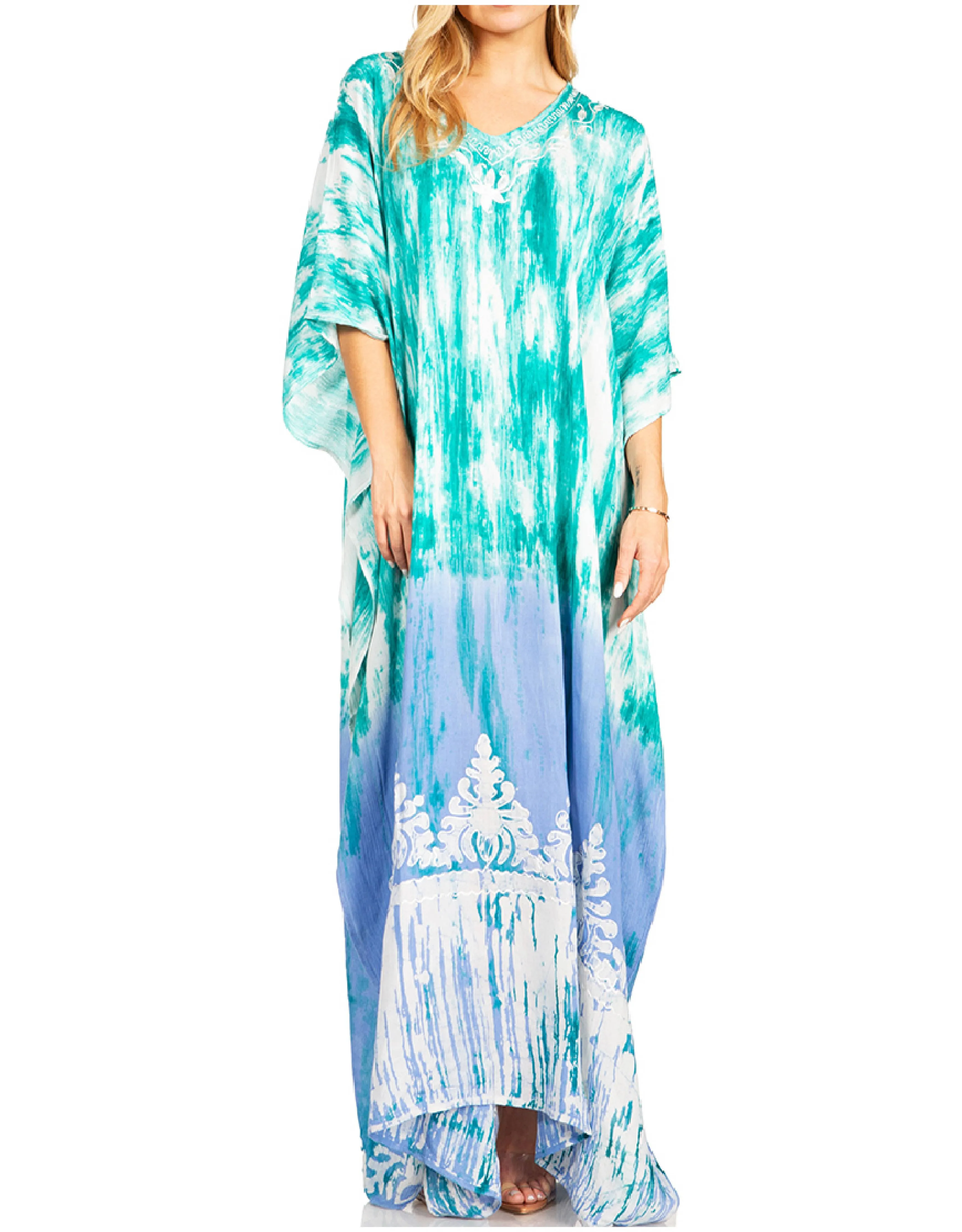Sakkas Tacy Women's Boho Summer Maxi Dress for Casual or Lounge Wear