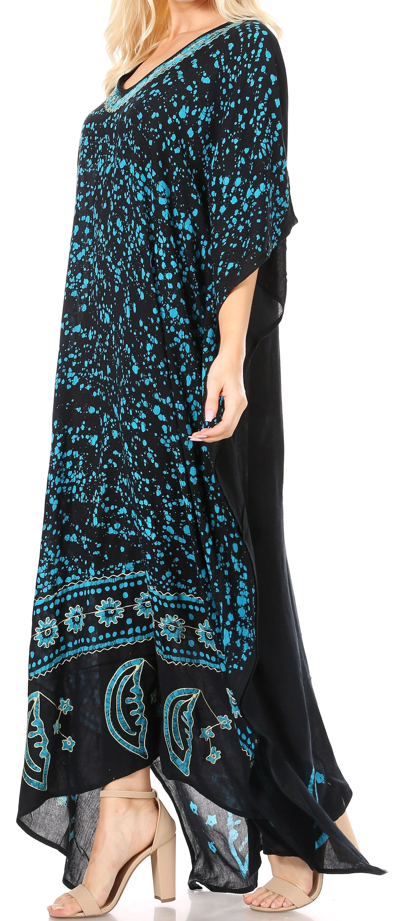 Sakkas Tacy Women's Boho Summer Maxi Dress for Casual or Lounge Wear
