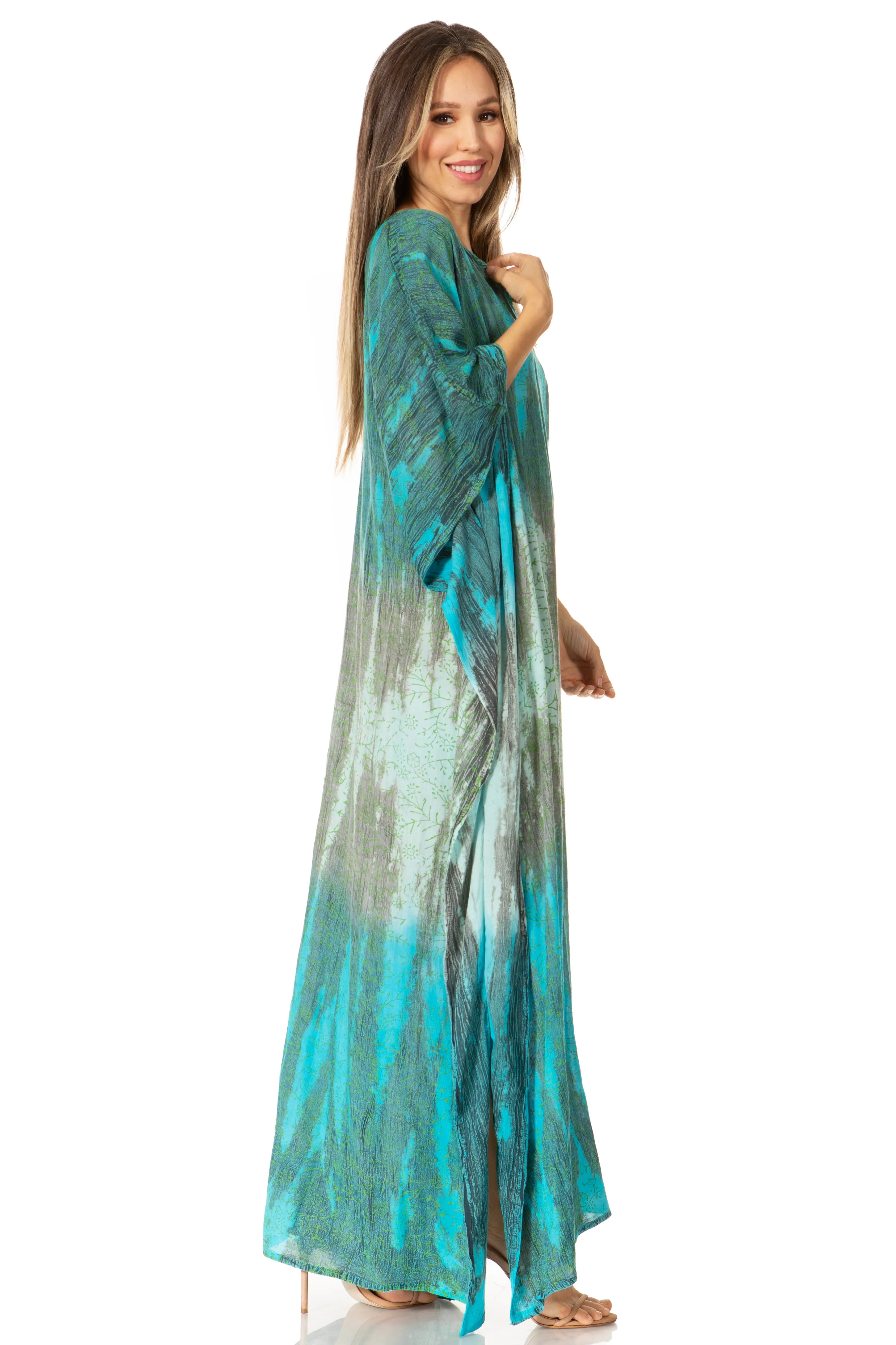 Sakkas Tacy Women's Boho Summer Maxi Dress for Casual or Lounge Wear