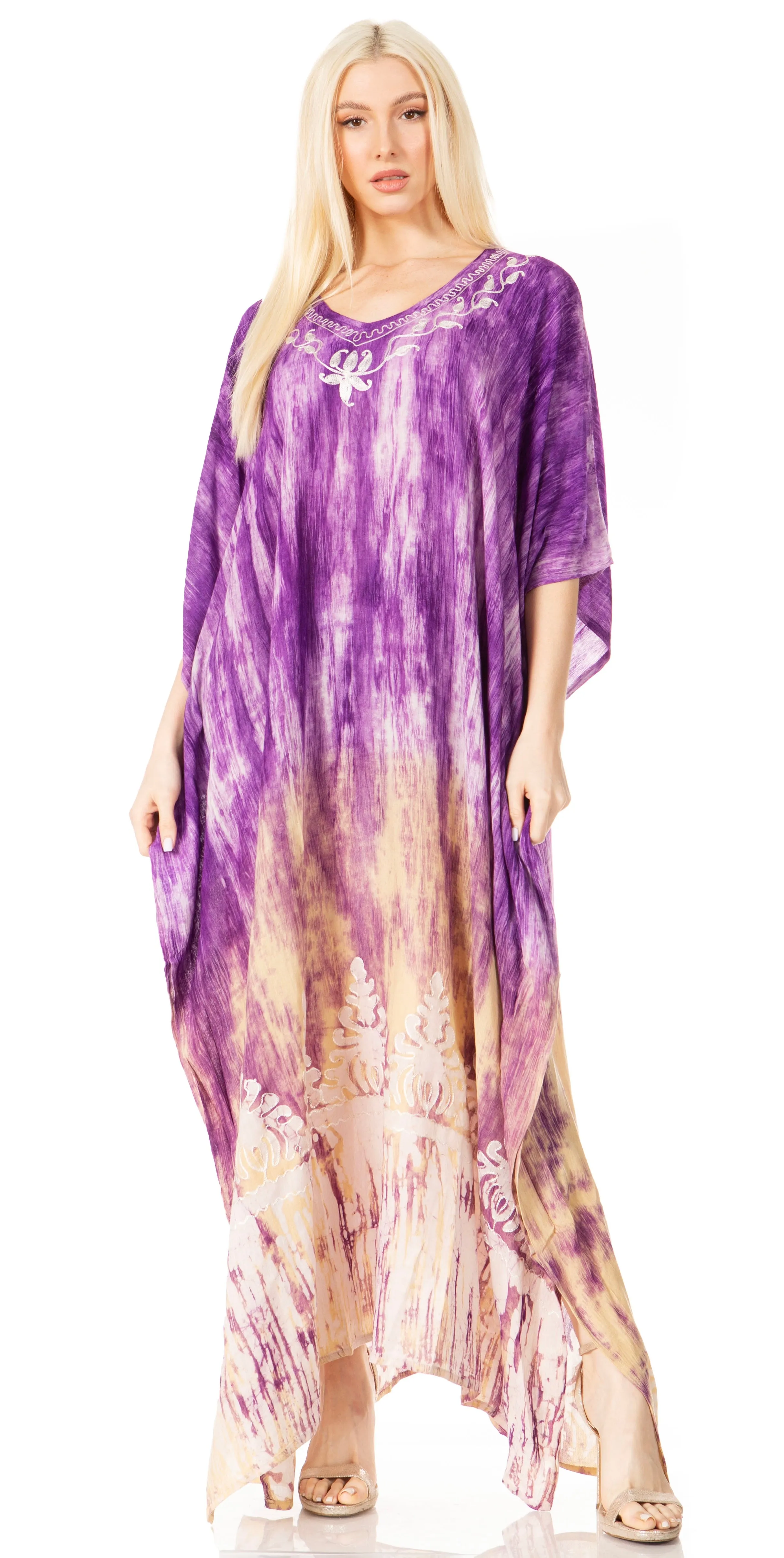 Sakkas Tacy Women's Boho Summer Maxi Dress for Casual or Lounge Wear