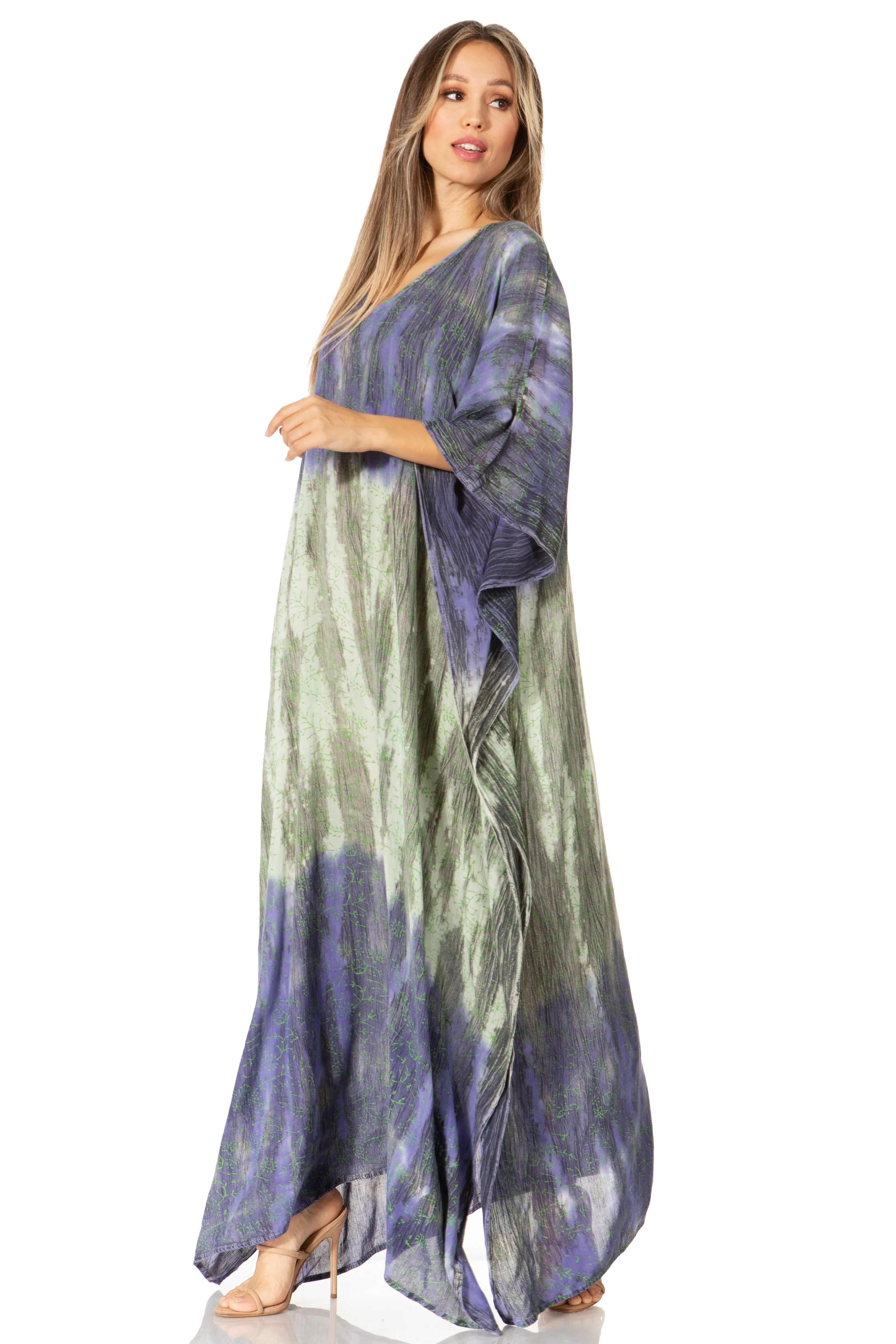 Sakkas Tacy Women's Boho Summer Maxi Dress for Casual or Lounge Wear