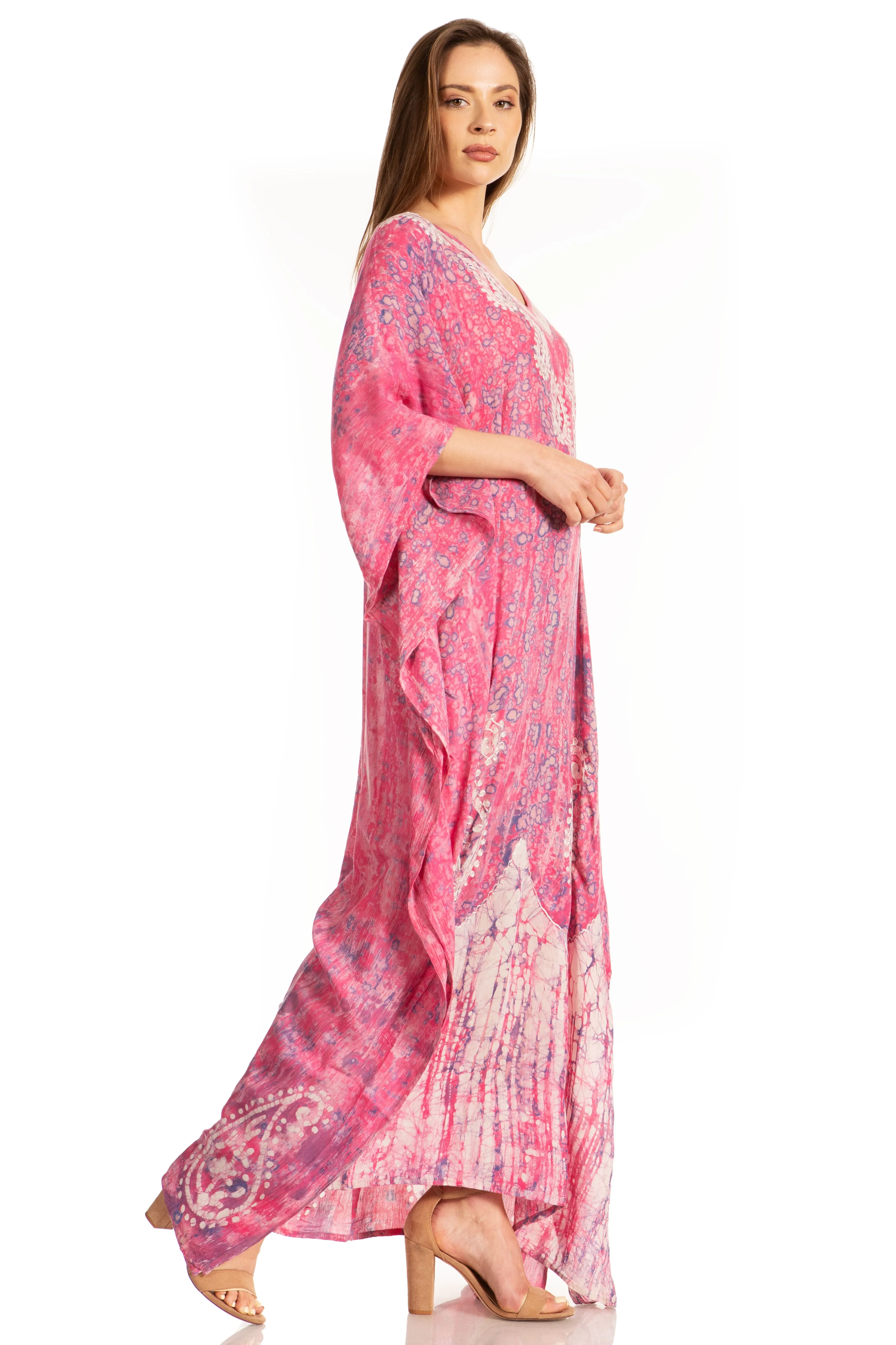 Sakkas Tacy Women's Boho Summer Maxi Dress for Casual or Lounge Wear