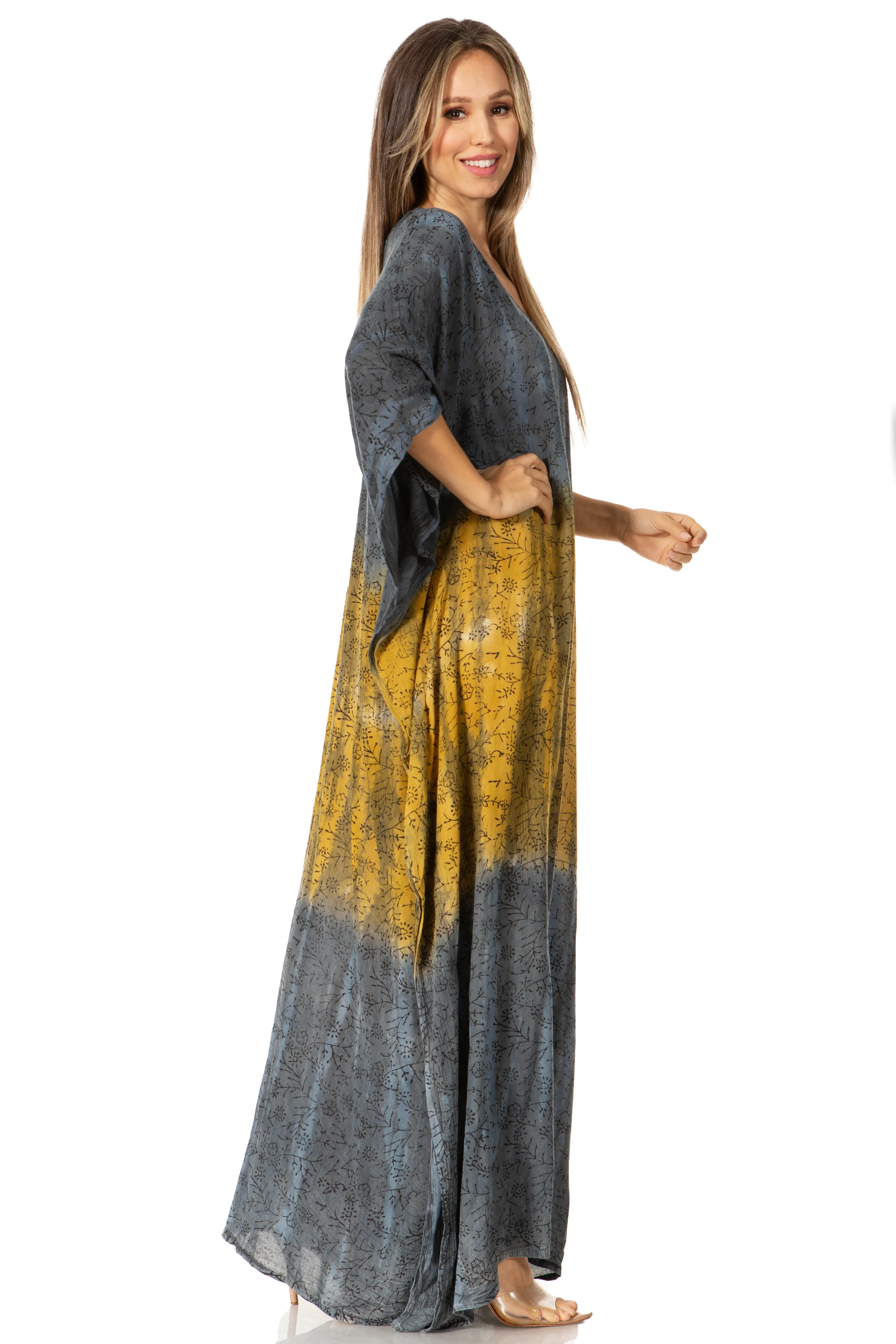 Sakkas Tacy Women's Boho Summer Maxi Dress for Casual or Lounge Wear
