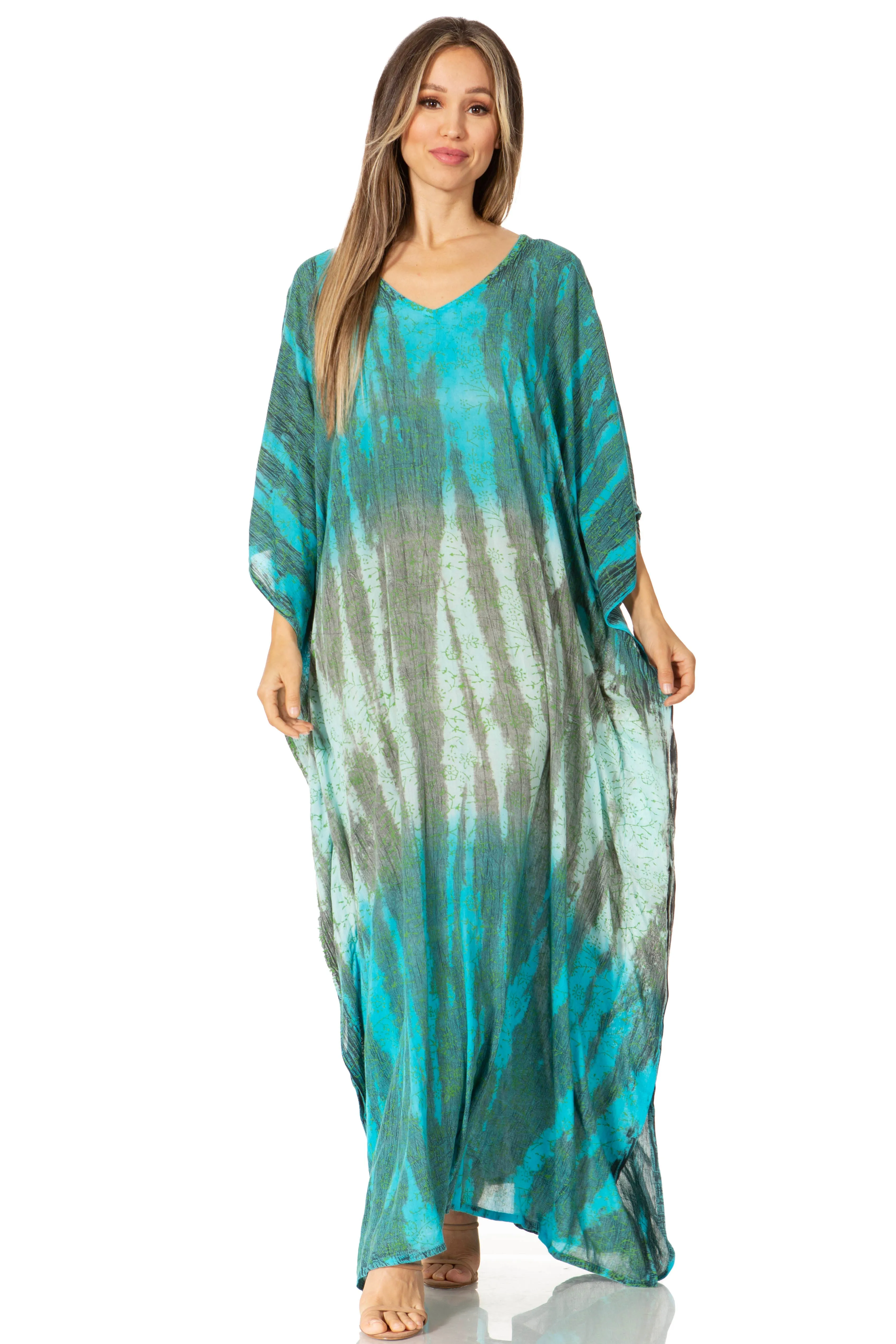 Sakkas Tacy Women's Boho Summer Maxi Dress for Casual or Lounge Wear