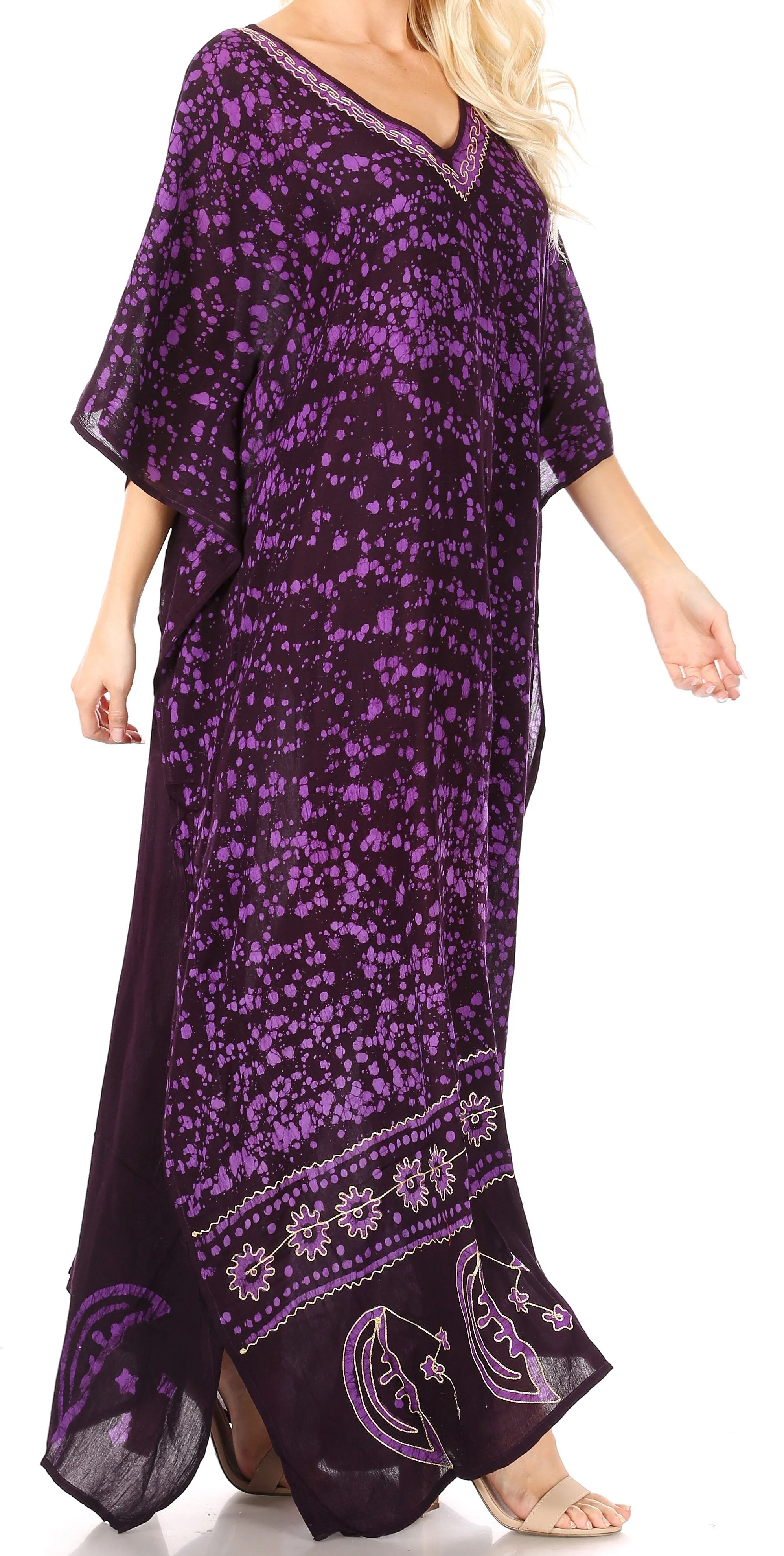 Sakkas Tacy Women's Boho Summer Maxi Dress for Casual or Lounge Wear