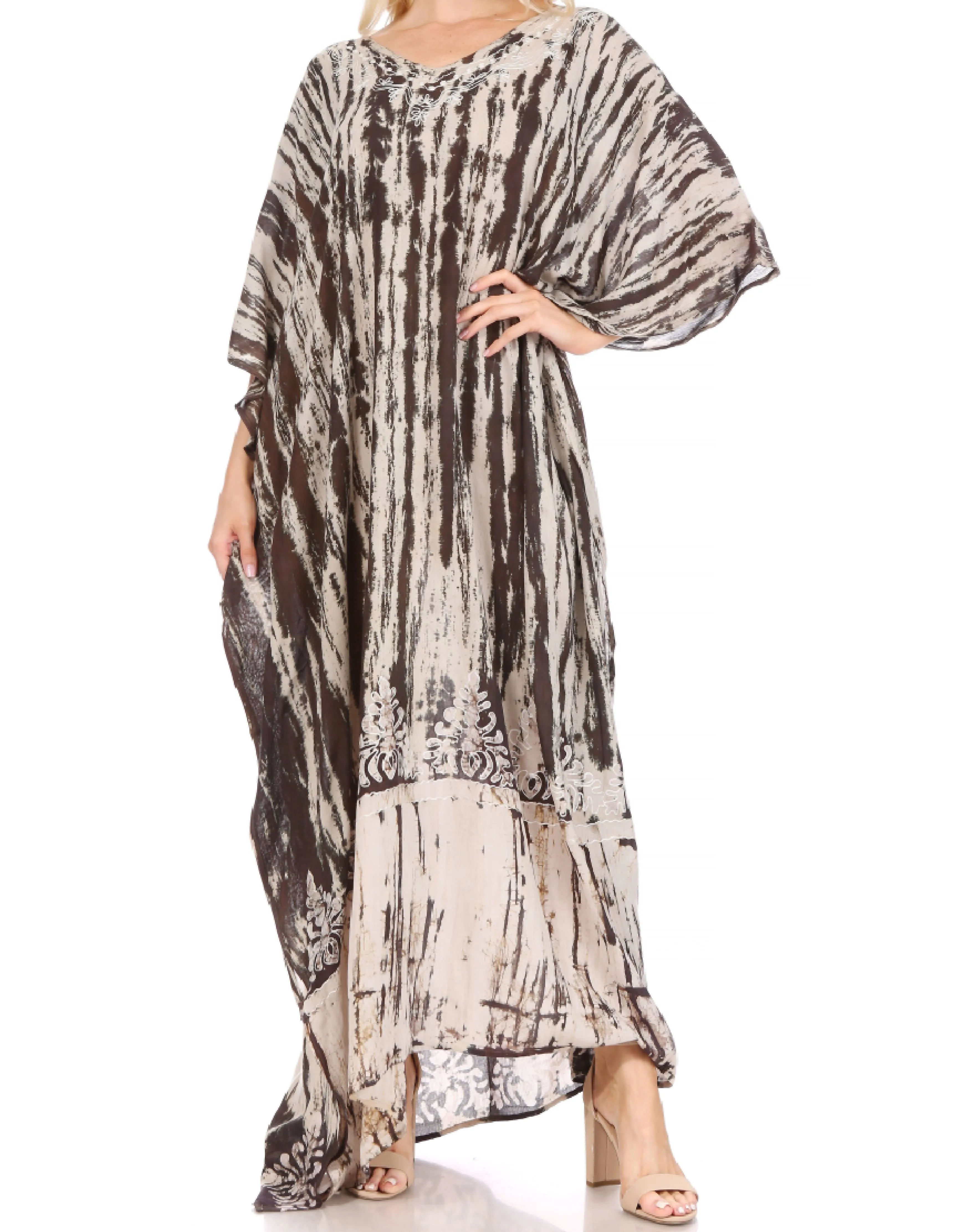 Sakkas Tacy Women's Boho Summer Maxi Dress for Casual or Lounge Wear