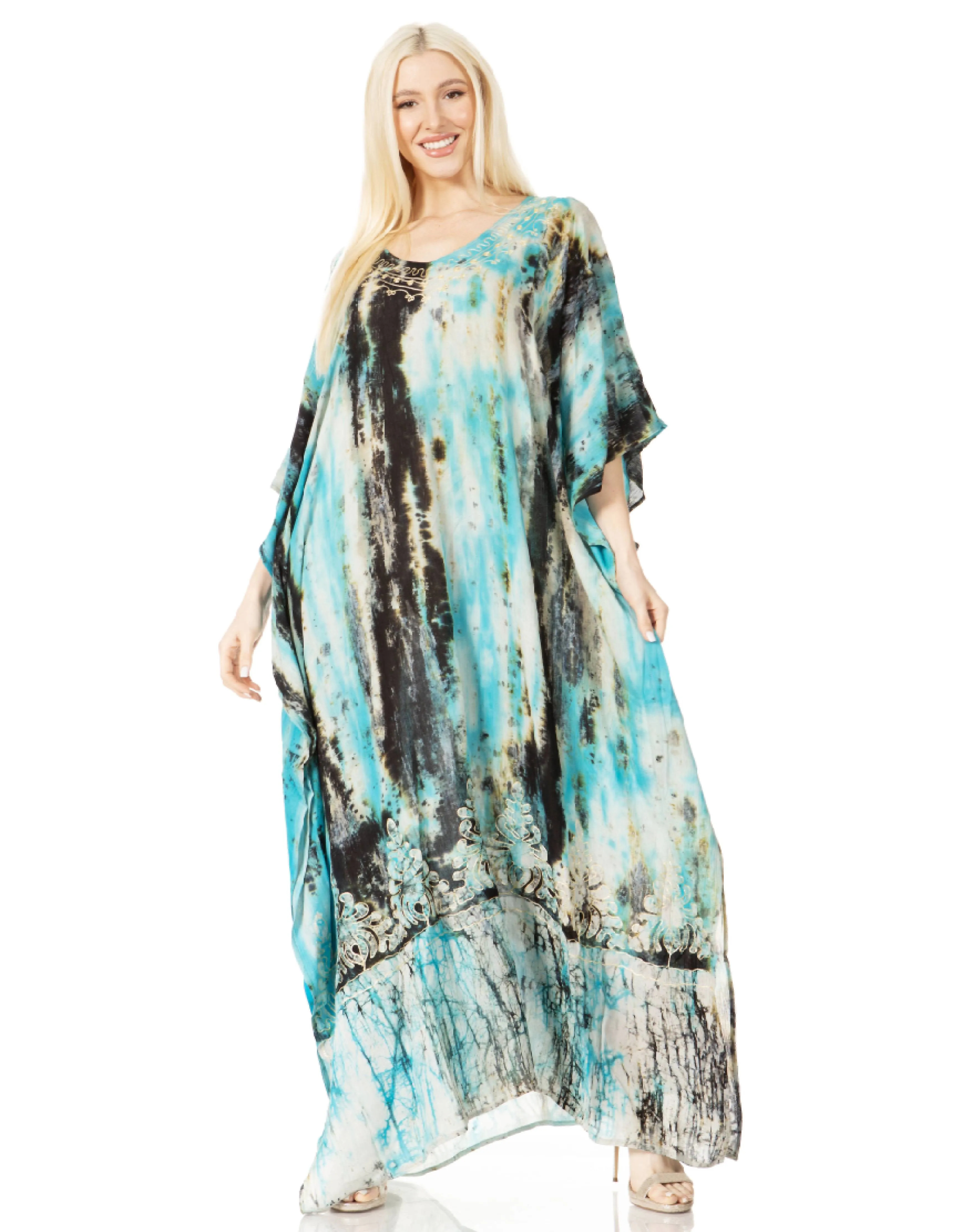 Sakkas Tacy Women's Boho Summer Maxi Dress for Casual or Lounge Wear