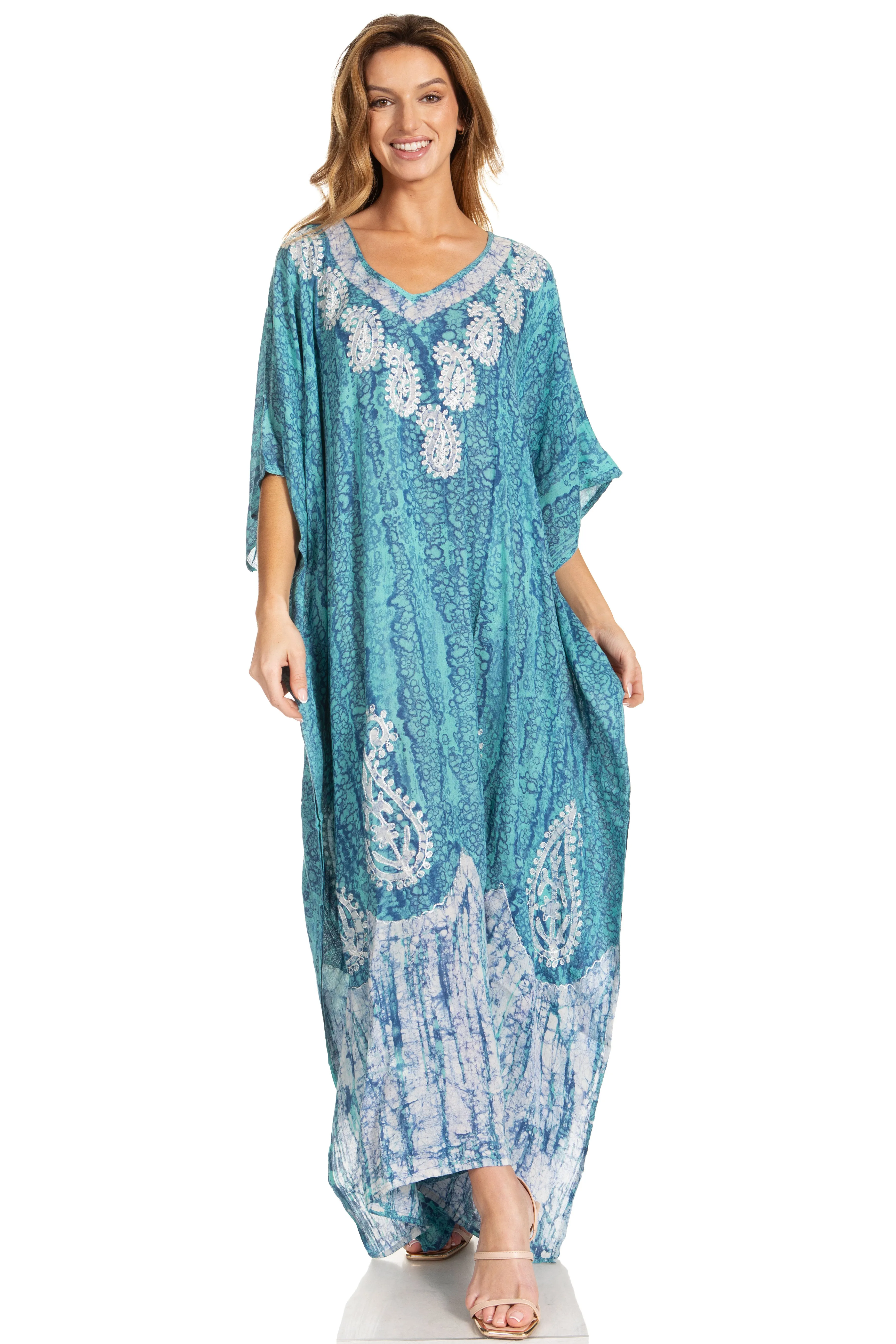 Sakkas Tacy Women's Boho Summer Maxi Dress for Casual or Lounge Wear