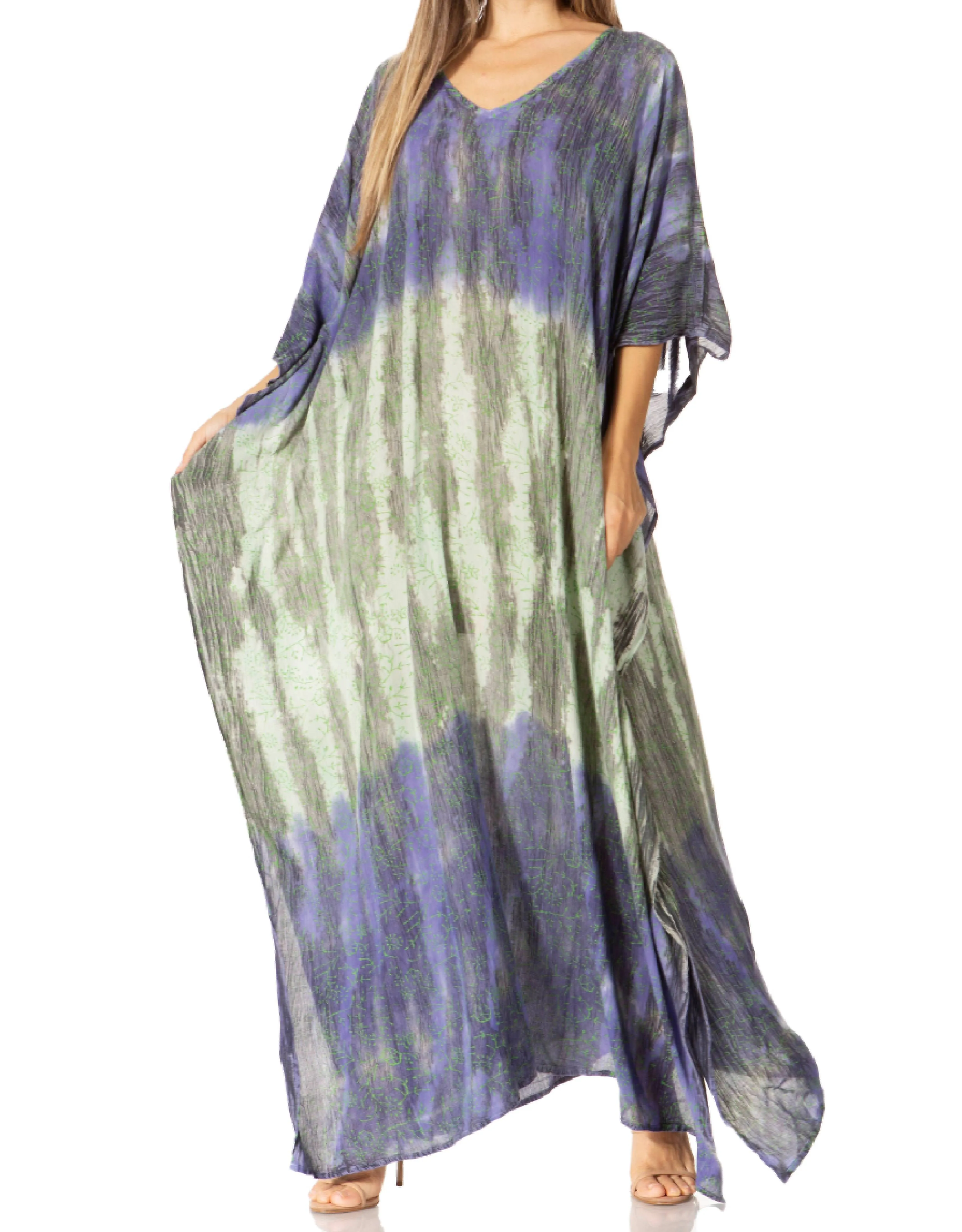 Sakkas Tacy Women's Boho Summer Maxi Dress for Casual or Lounge Wear