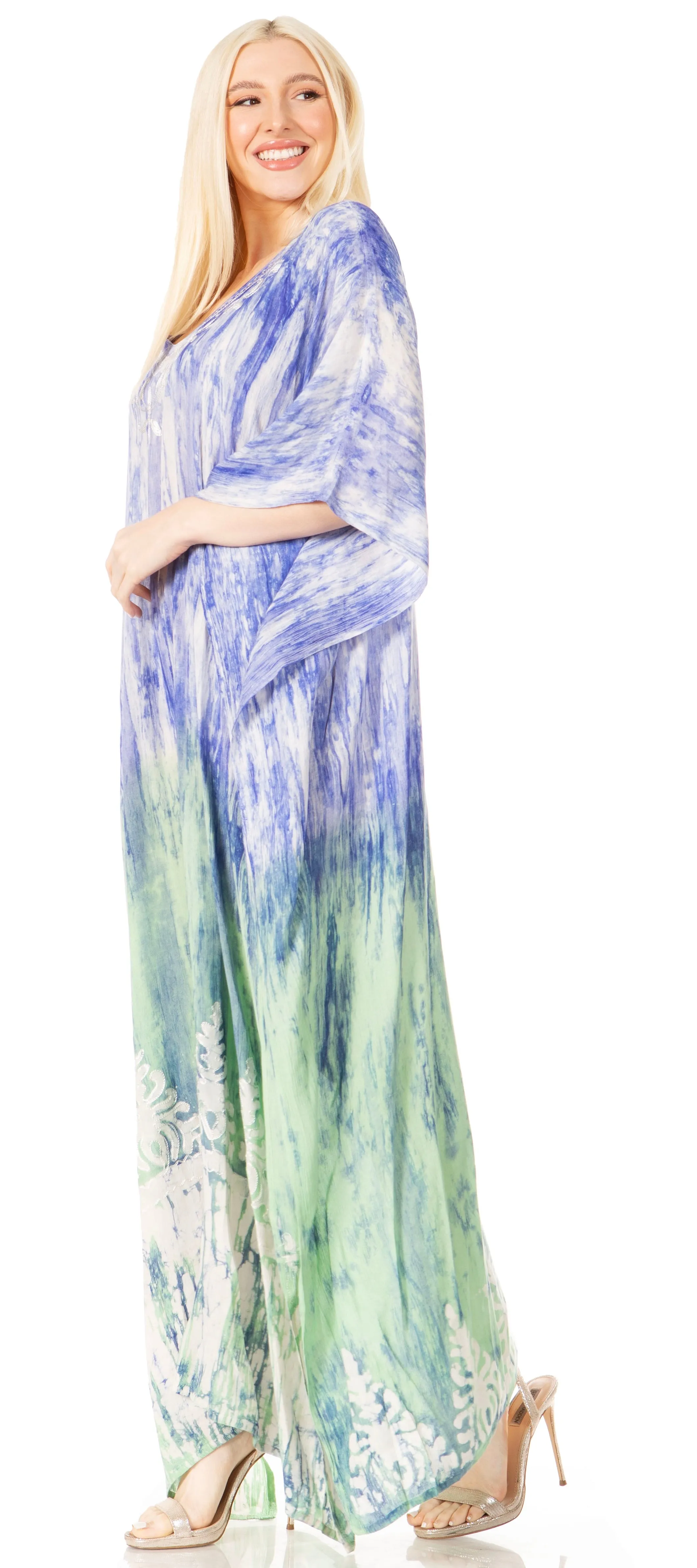 Sakkas Tacy Women's Boho Summer Maxi Dress for Casual or Lounge Wear