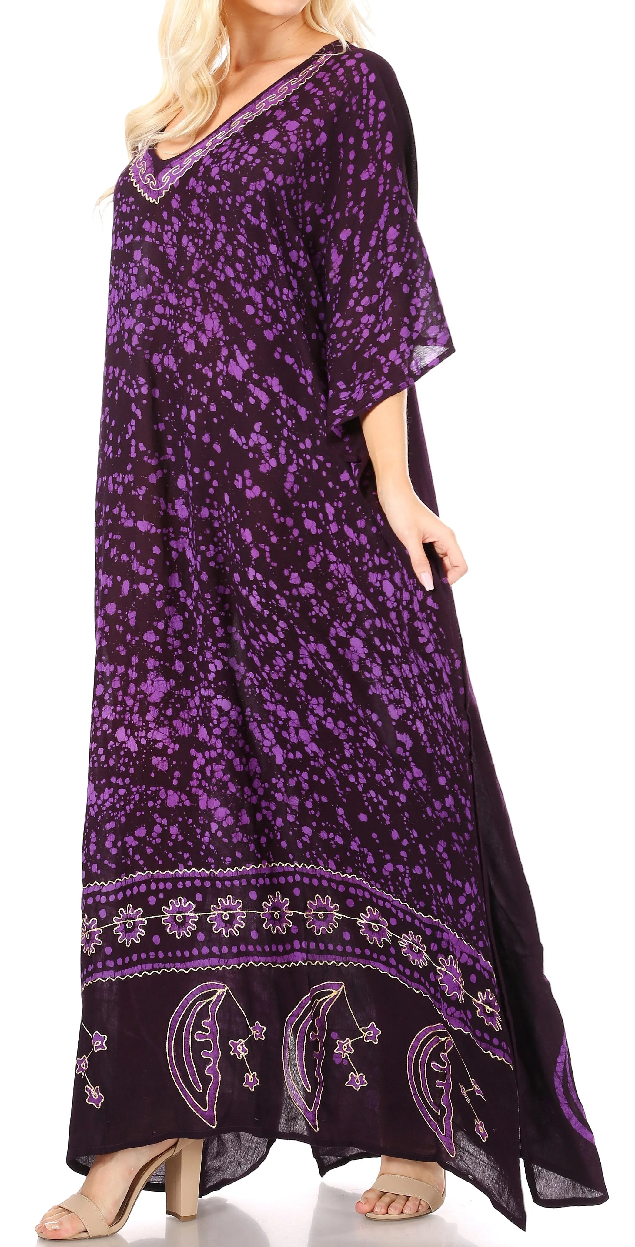 Sakkas Tacy Women's Boho Summer Maxi Dress for Casual or Lounge Wear