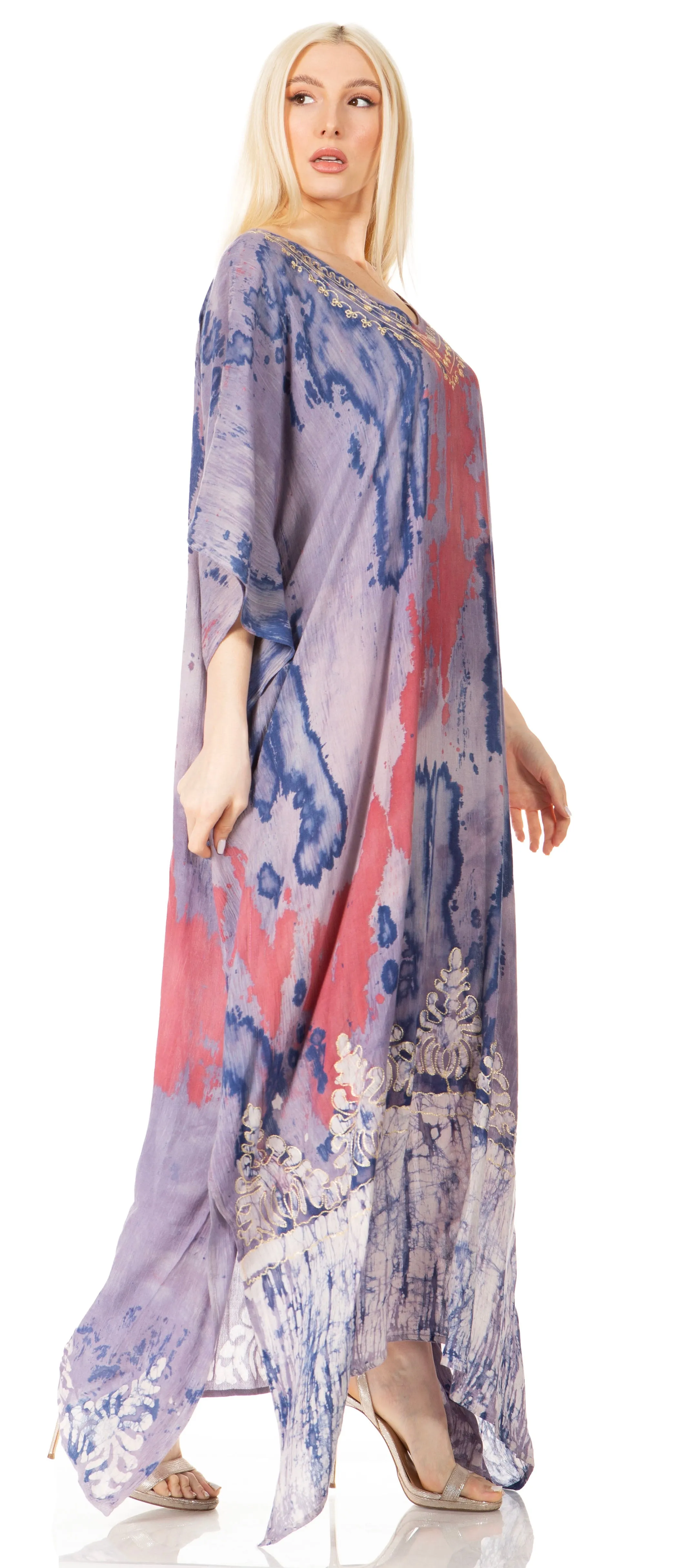 Sakkas Tacy Women's Boho Summer Maxi Dress for Casual or Lounge Wear