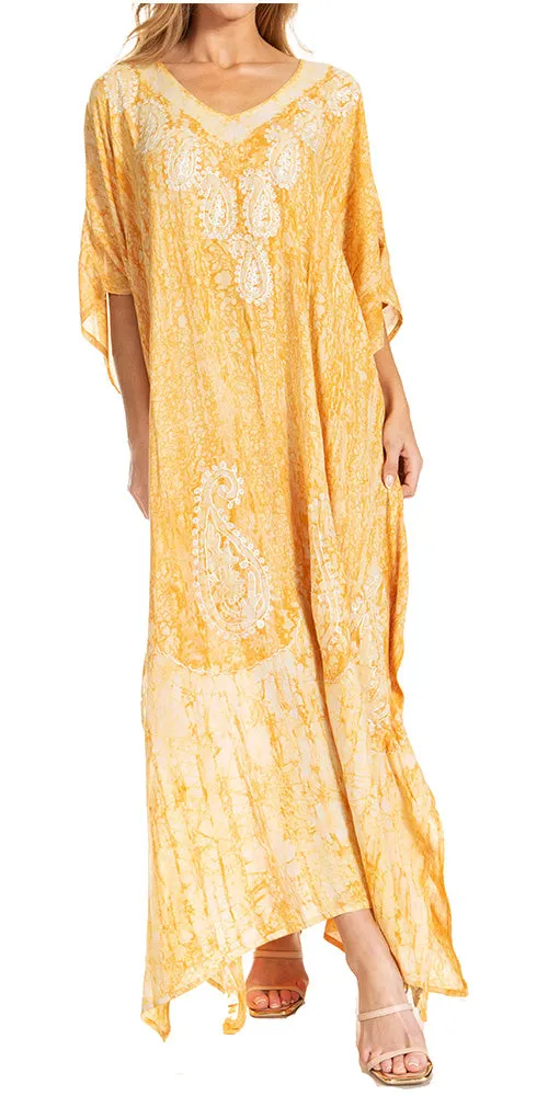 Sakkas Tacy Women's Boho Summer Maxi Dress for Casual or Lounge Wear